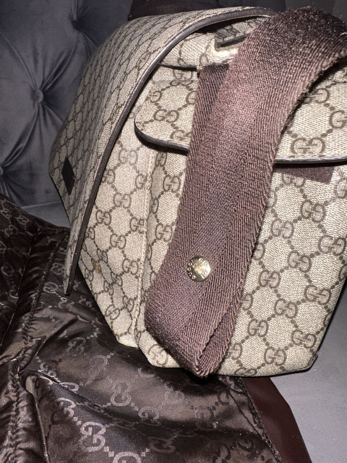 Gucci GG Supreme Medium Diaper Bag Size ONE SIZE - 7 Thumbnail