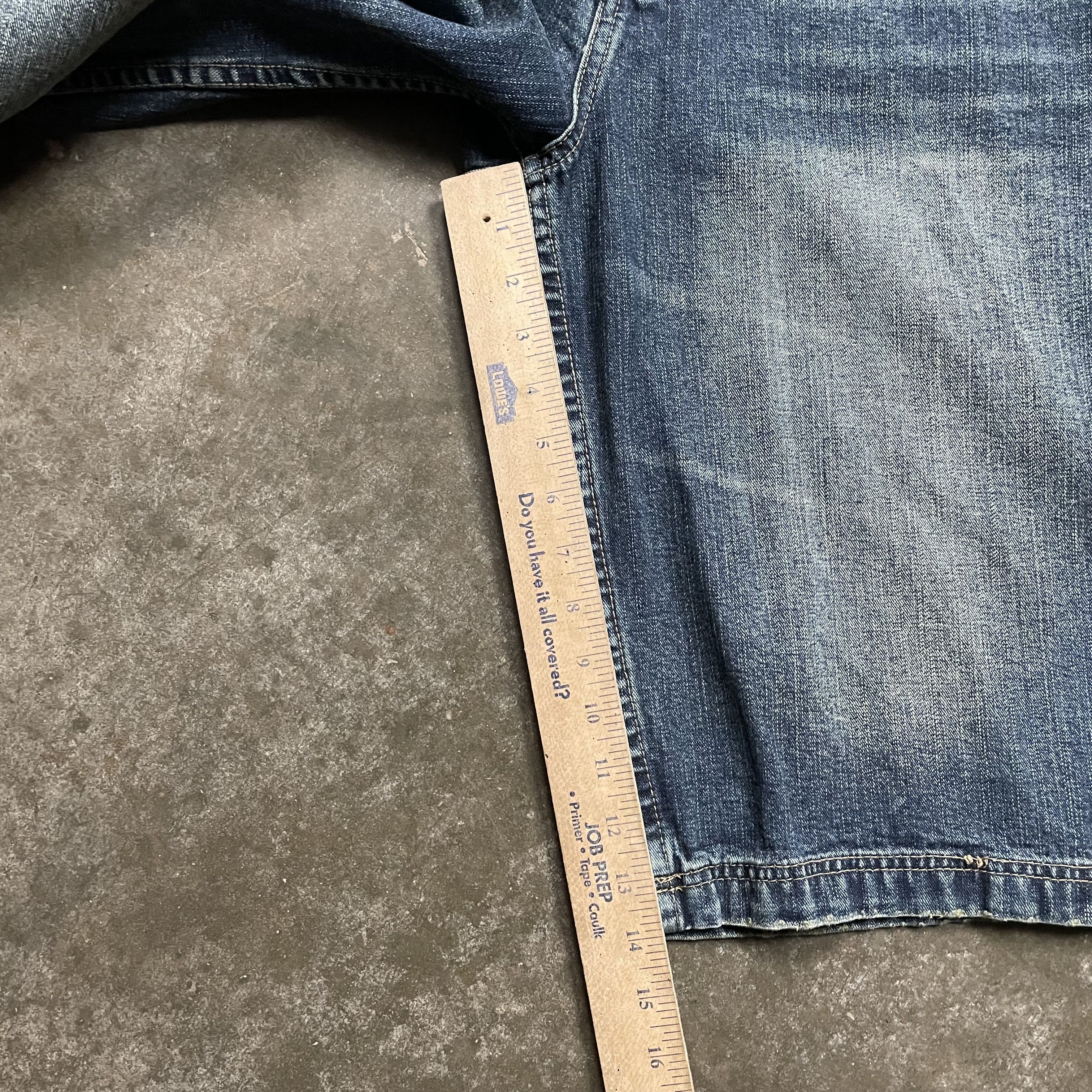 Southpole × Vintage Y2K Baggy Faded Jean Shorts 00s Skater Grunge 90s Size US 36 / EU 52 - 9 Thumbnail