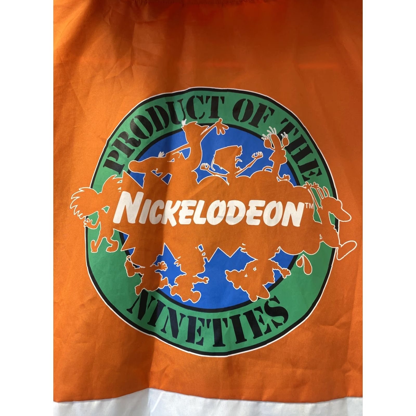 Nickelodeon Nickelodeon Orange Windbreaker Hoodie Jacket Size XL 96-44 Size US XL / EU 56 / 4 - 8 Thumbnail