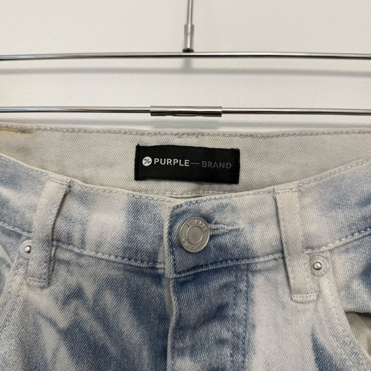Purple Brand Purple Brand P001 Blue Fatigue Marble Faded Distressed Jeans Size US 31 - 7 Thumbnail