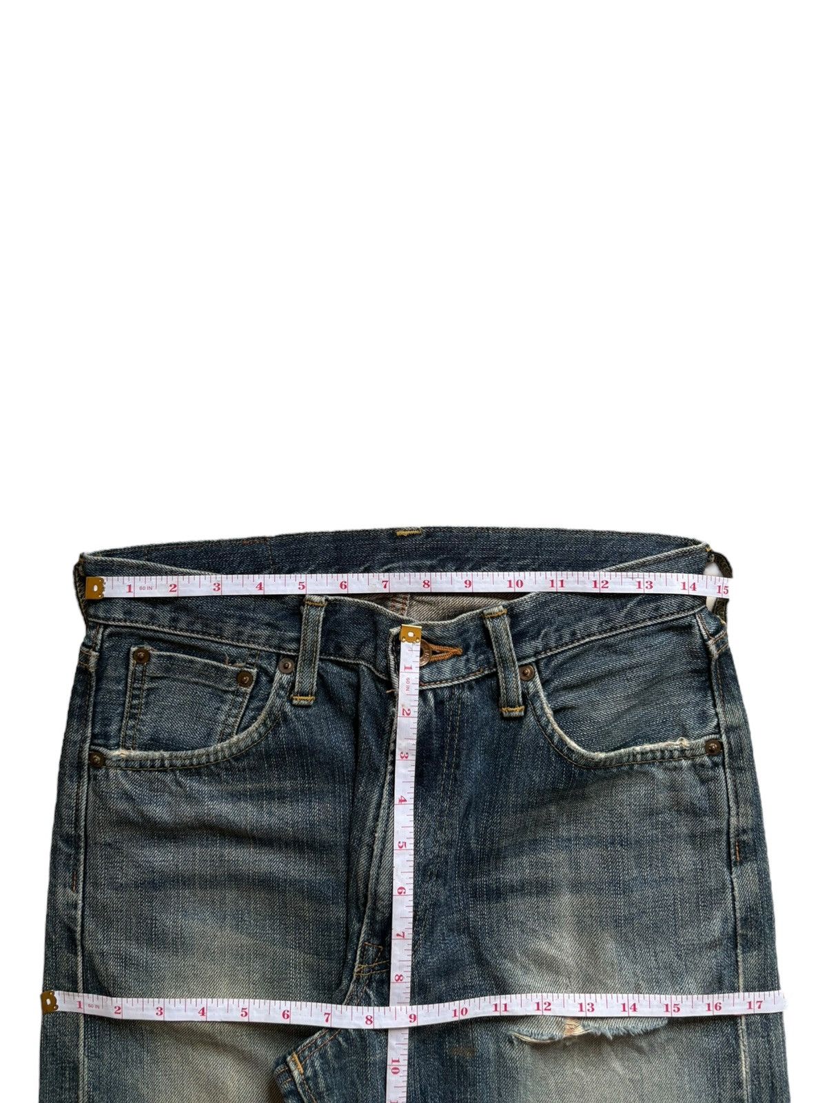 Edwin × Japanese Brand Vintage Japanese Edwin 505zx Selvedge Rusty Wash Loose Jeans Size US 29 - 13 Thumbnail