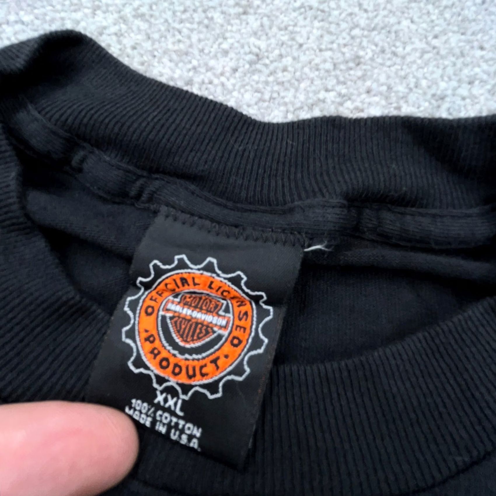 Harley Davidson VINTAGE Harley-Davidson Shirt Men 2XL Black Tee USA 90s Y2K Logo Graphic Print Short Sleeve Crew Neck Size US XXL / EU 58 / 5 - 3 Thumbnail