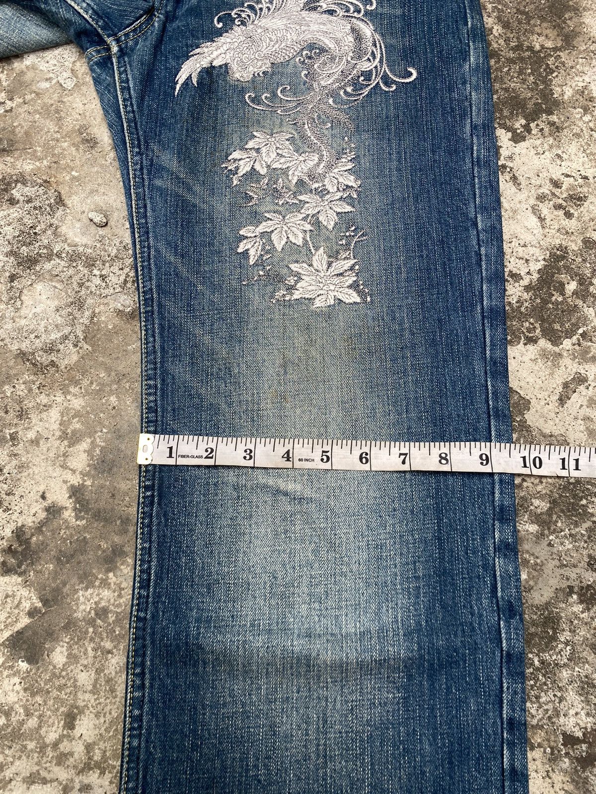 Karakuri Tamashii Karakuri Embroidered Dragon Japanese Denim Size US 32 / EU 48 - 12 Thumbnail