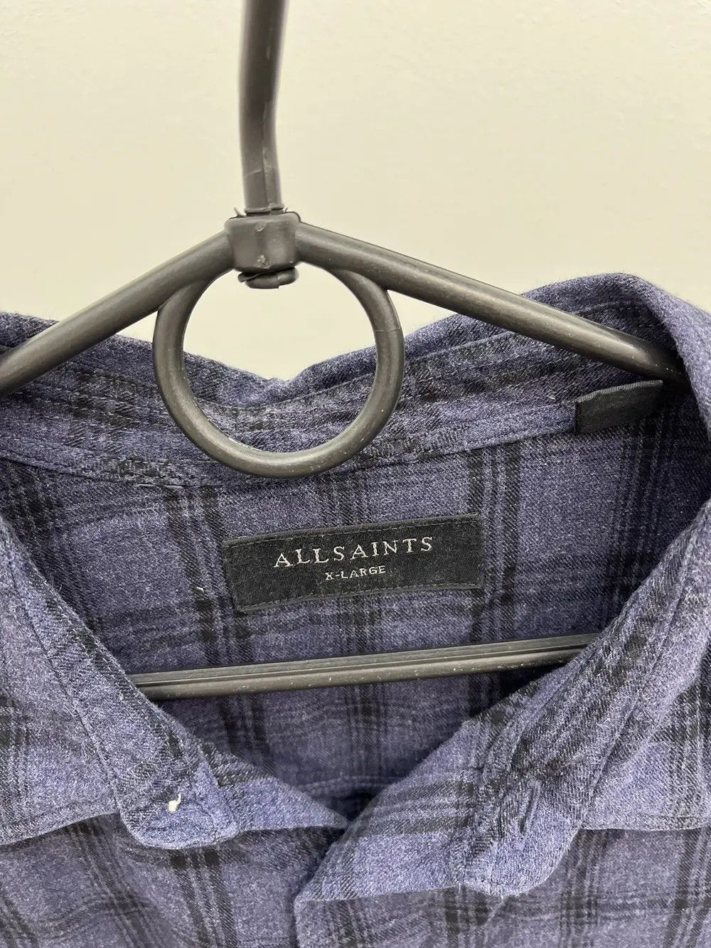 Allsaints Allsaints Coruna Ls Shirt Flannel Logo Embroidered Shirt Size US XL / EU 56 / 4 - 3 Thumbnail