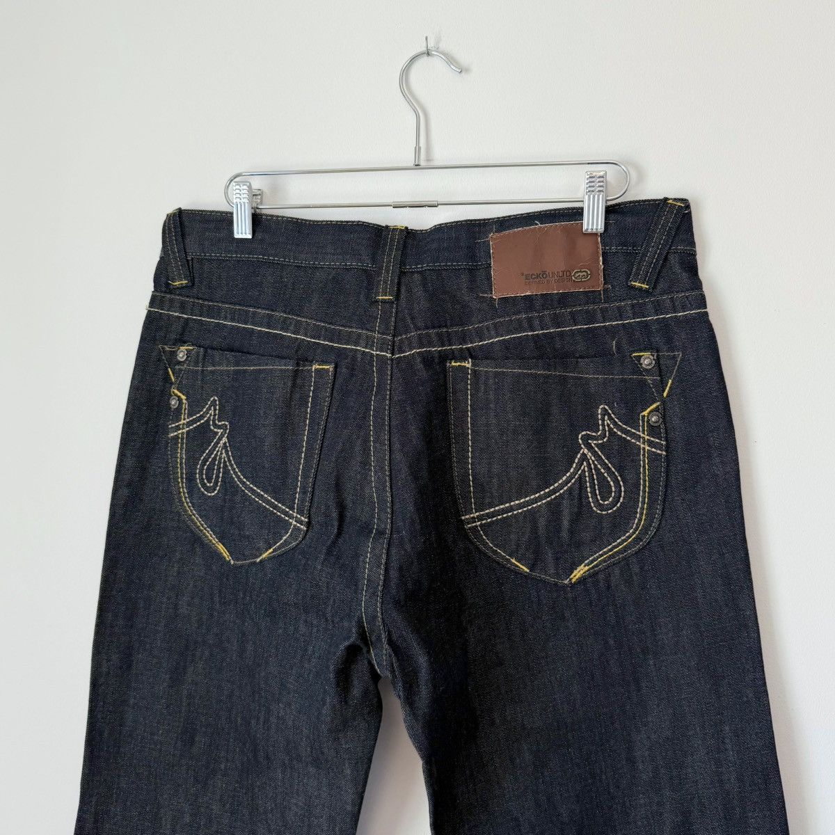 Ecko Unltd. Vtg 2000s Ecko Unltd Baggy Raw Indigo Jeans Skater Y2K JNCO Size US 36 / EU 52 - 3 Thumbnail