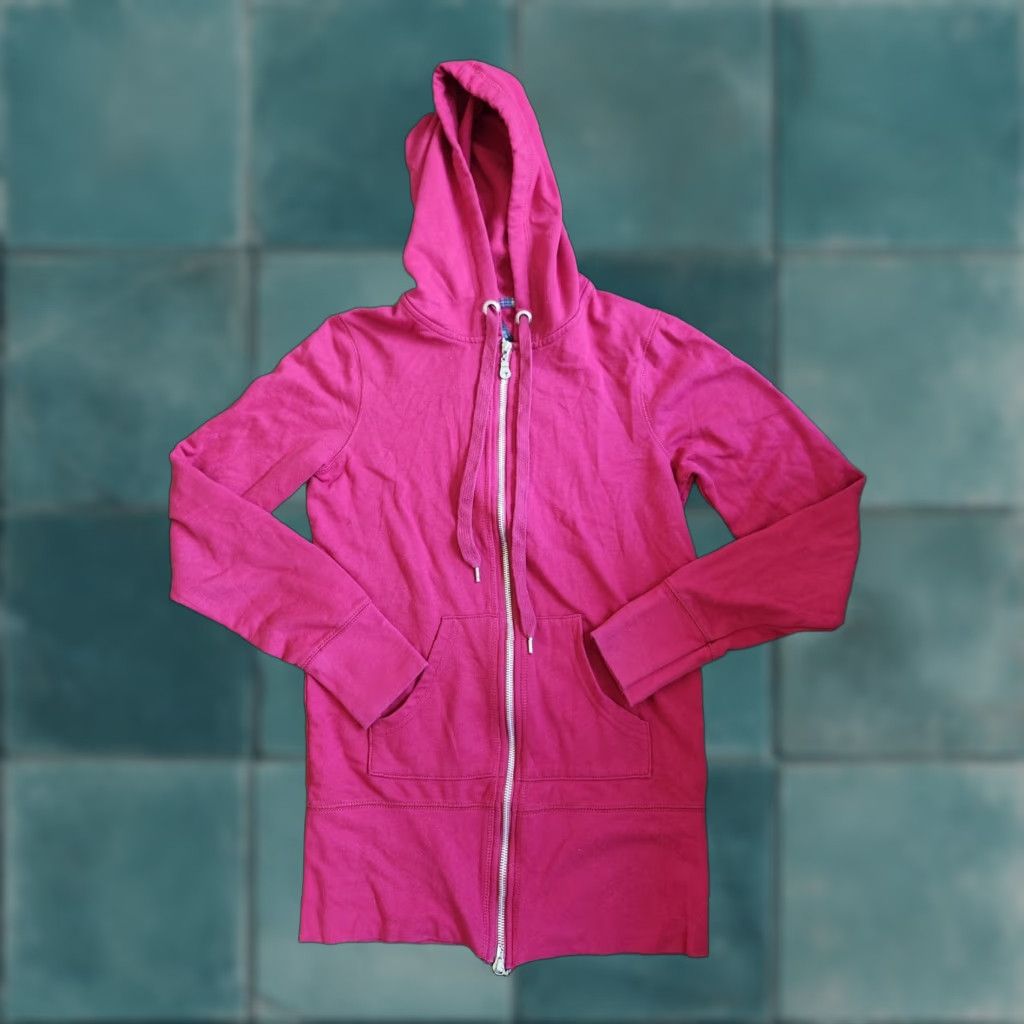 Vintage Rival Academy Men’s Red Full Zip Hoodie - Size S - Hooded, Pockets, Regular Fit, Solid Pattern, Polyester Cotton Size US S / EU 44-46 / 1 - 1 Thumbnail