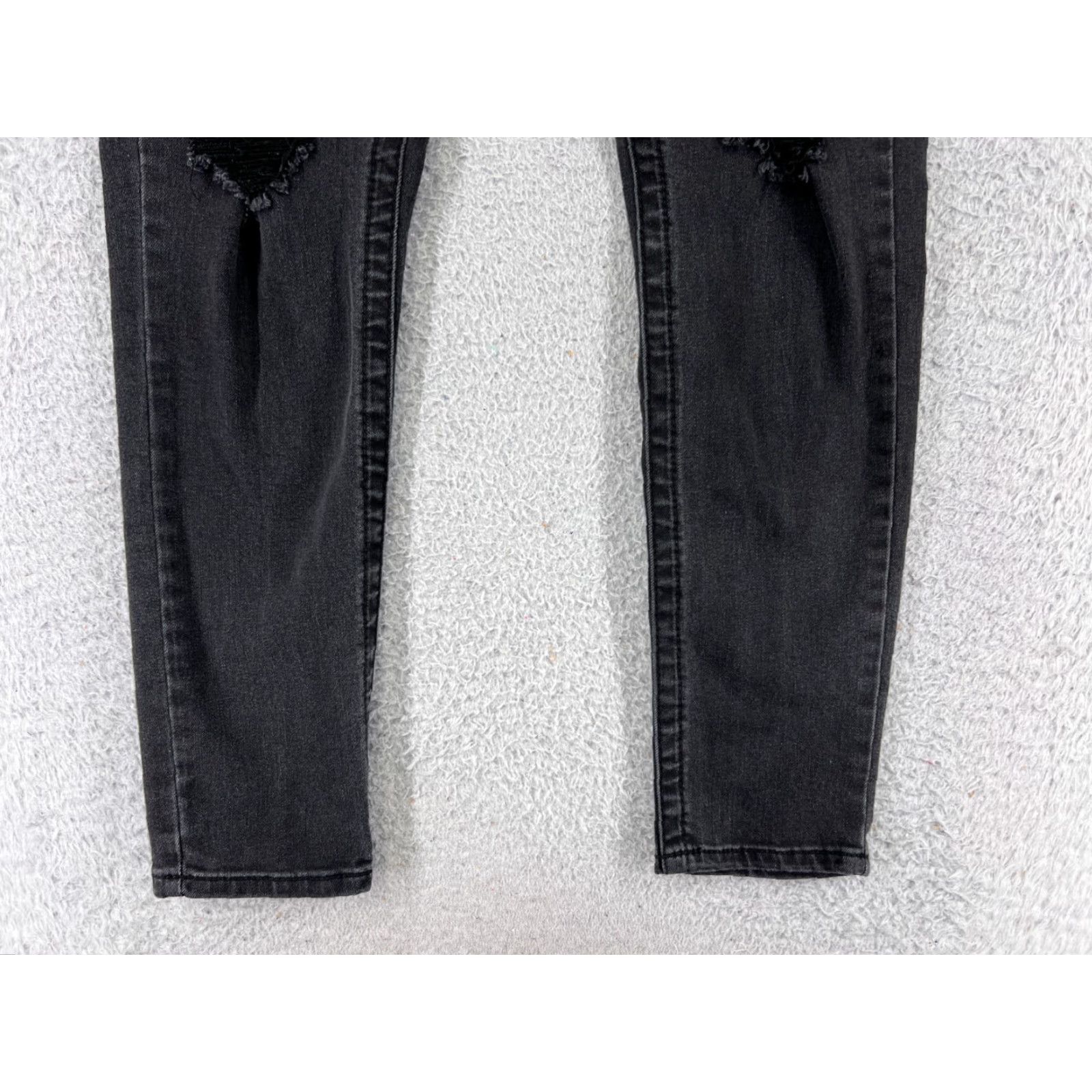 Vintage Seven7 Jeans Women Black Denim 10 High Rise Skinny Tummyless Cotton 28x27 Size 32" / US 10 / IT 46 - 2 Thumbnail