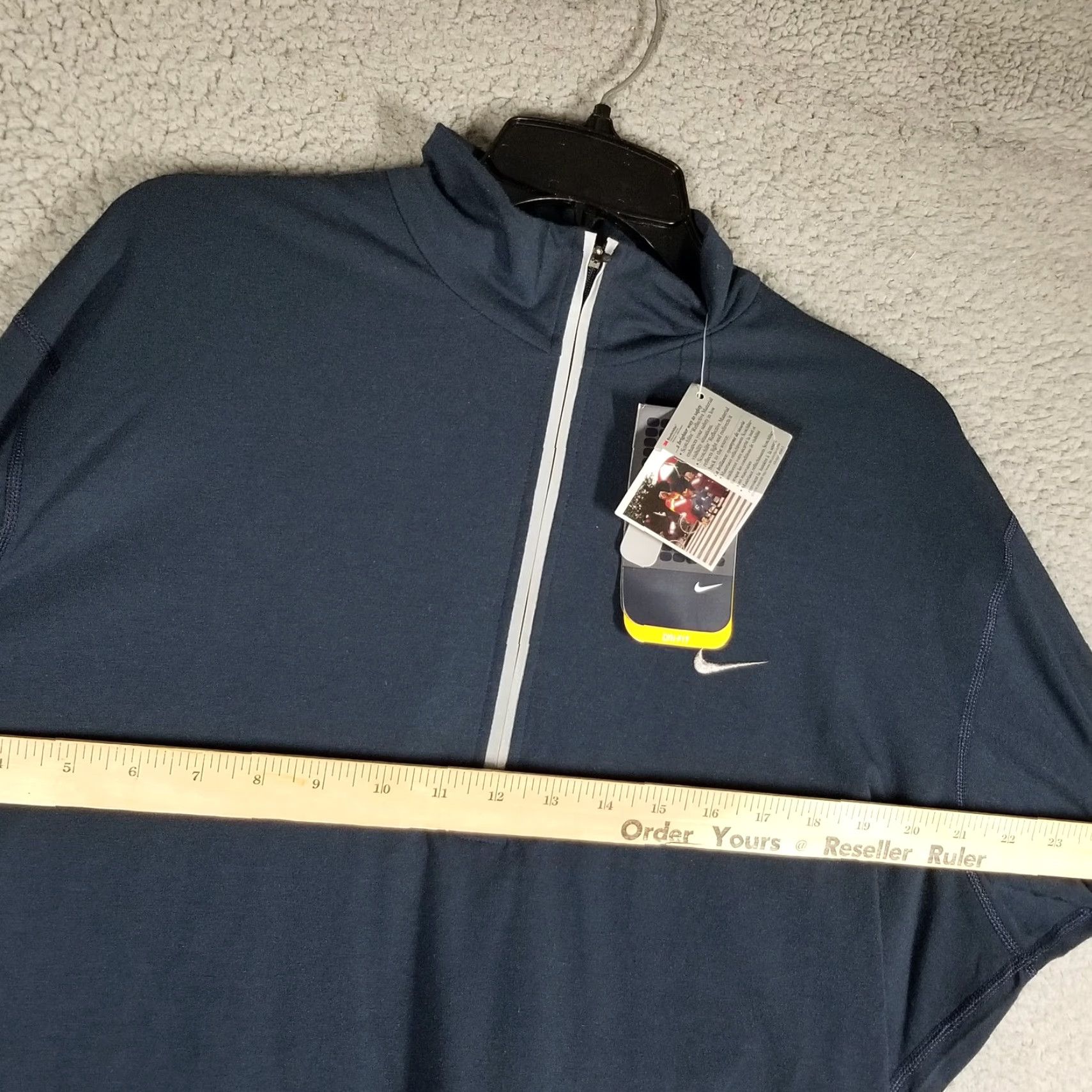 Nike Nike Dri-FIT Pullover Shirt Mens XL Blue 1/4 Zip Running Training New VTG 114650 Size US XL / EU 56 / 4 - 4 Thumbnail