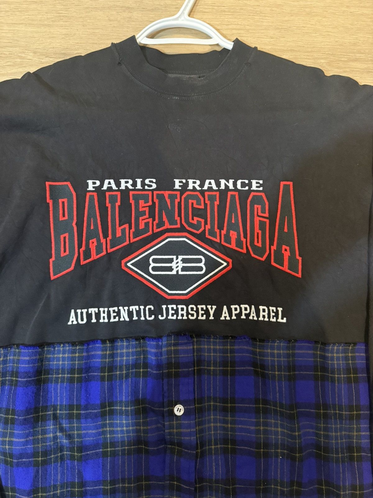 Balenciaga Balenciaga Hybrid Flannel Shirt Size US S / EU 44-46 / 1 - 2 Thumbnail