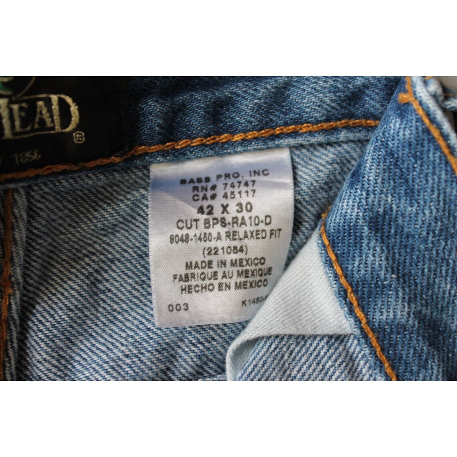Redhead REDHEAD / BASS PRO SHOP Jeans Mens 42X30 Blue Denim Cotton Size US 42 / EU 58 - 6 Thumbnail
