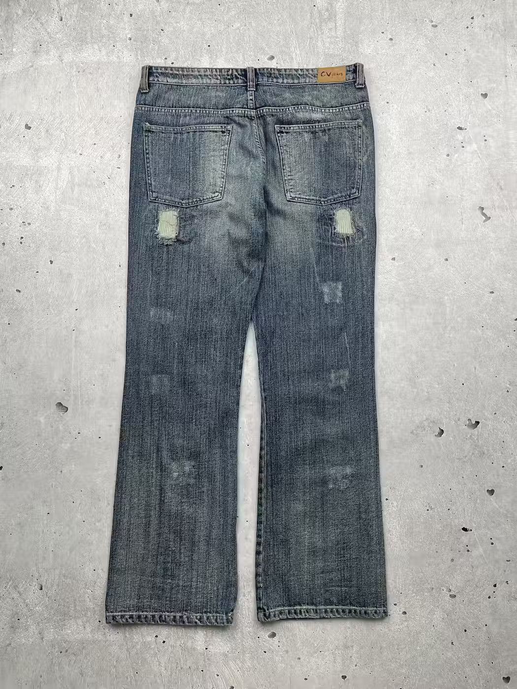 Japanese Brand × Vintage Vintage Faded Patched Jeans Size US 36 / EU 52 - 6 Thumbnail