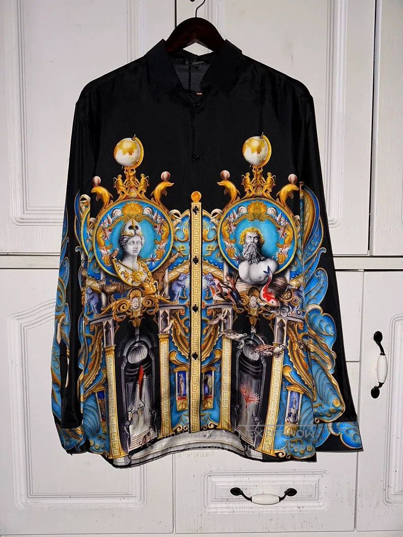 Versace Versace Main line baroque Poseidon Palace men's mulberry s Size US L / EU 52-54 / 3 - 1 Thumbnail