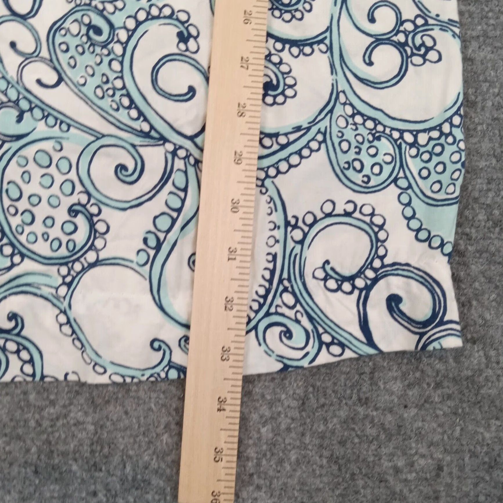 Lilly Pulitzer Lilly Pulitzer Womens Small Blue White 3/4 Sleeve Beaded Short Tunic Dress Size S / US 4 / IT 40 - 3 Thumbnail