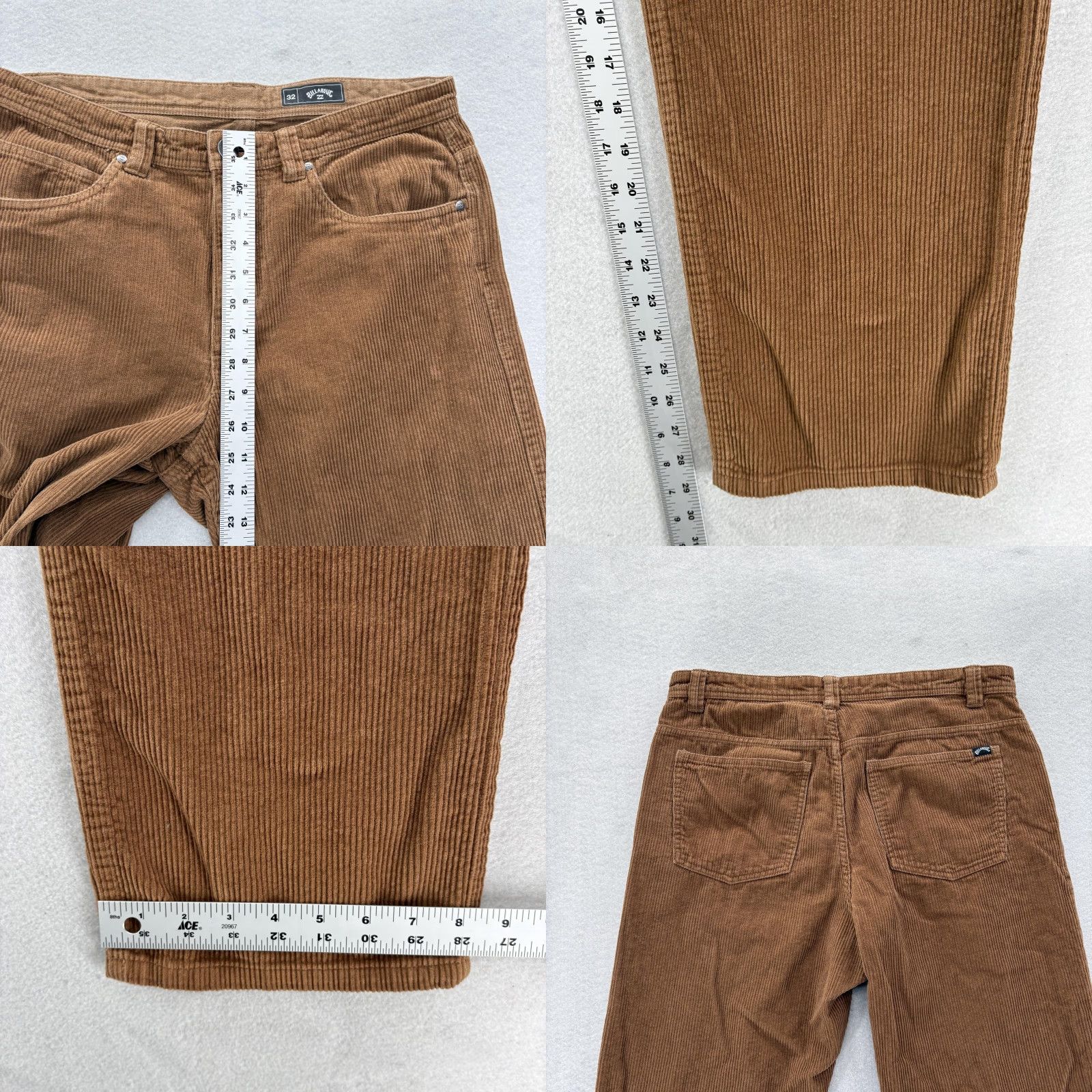 Billabong Billabong Corduroy Pants Mens 32x30 Brown 5 Pocket Chino Casual Surf Skate Y2K Vans? Size US 32 / EU 48 - 8 Thumbnail