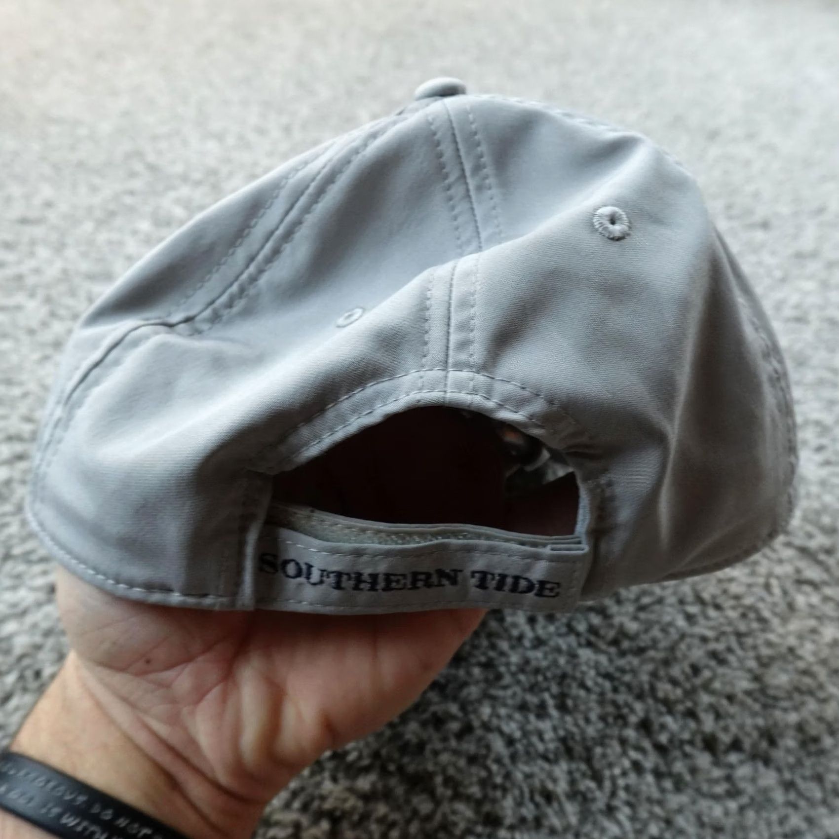 Southern Tide Southern Tide Hat Cap Mens One Size Gray Magnolia Flag Adjustable Strap Back Baseball Cap Size ONE SIZE - 4 Thumbnail