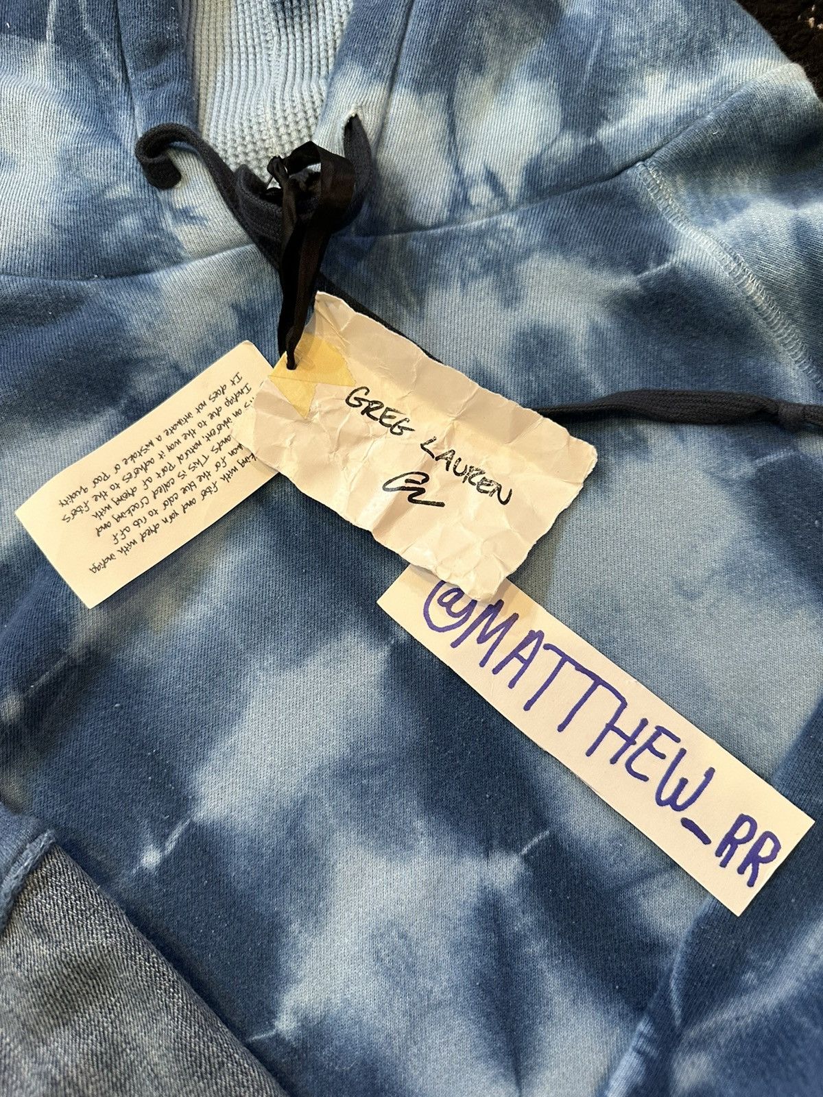 Greg Lauren Greg Lauren tie-dye pattern cotton hoodie Size US L / EU 52-54 / 3 - 15 Thumbnail