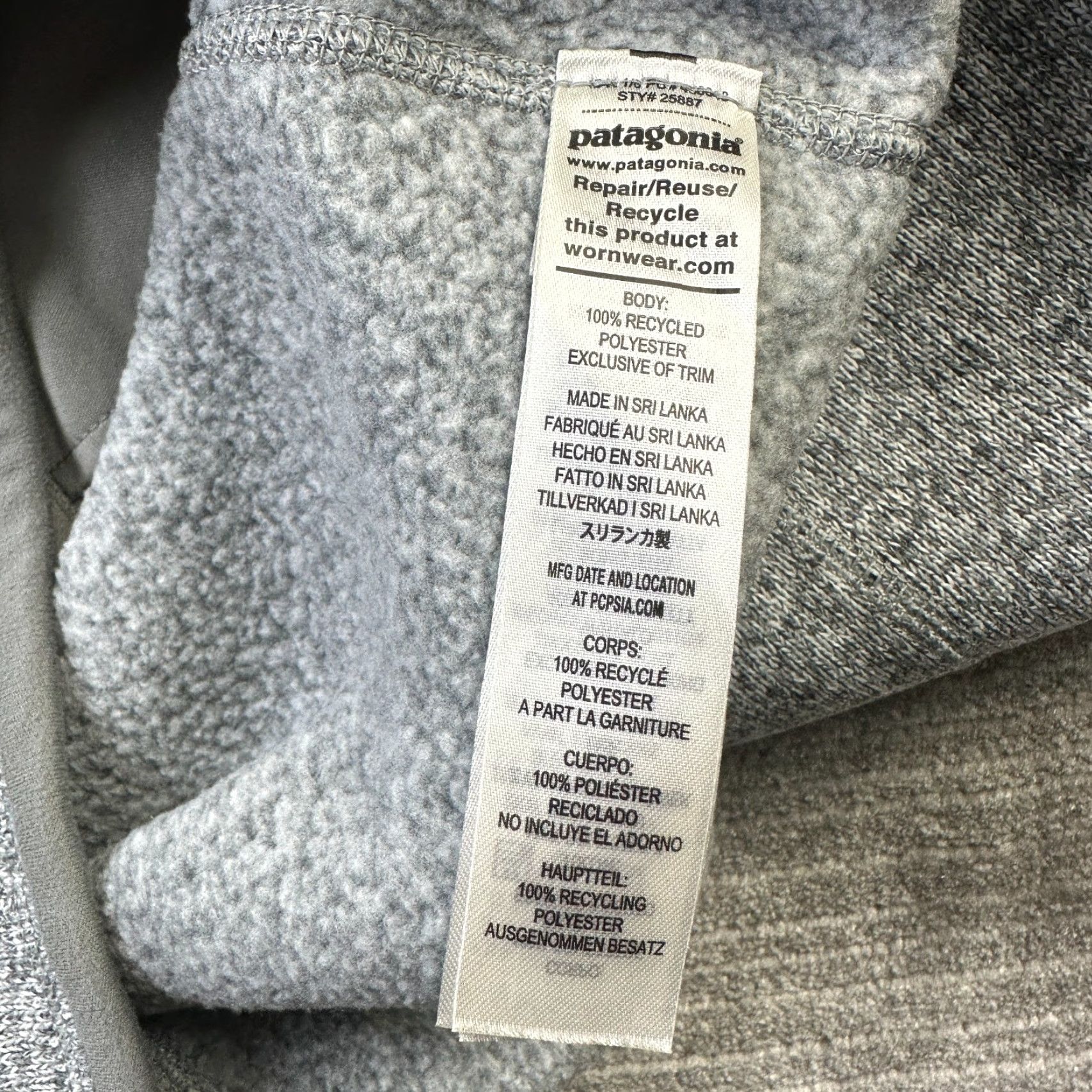 Patagonia Patagonia Vest Womens Large Gray Full Zip Outdoor Fleece 25887 Better Sweater Coat Bomber Style Size L / US 10 / IT 46 - 7 Thumbnail