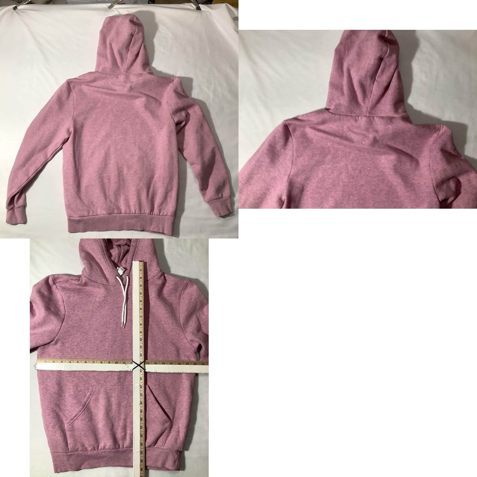 American Apparel American Apparel Hoodie Sweatshirt Womens Large Peppered Pink Pullover Fleece Size L / US 10 / IT 46 - 8 Thumbnail