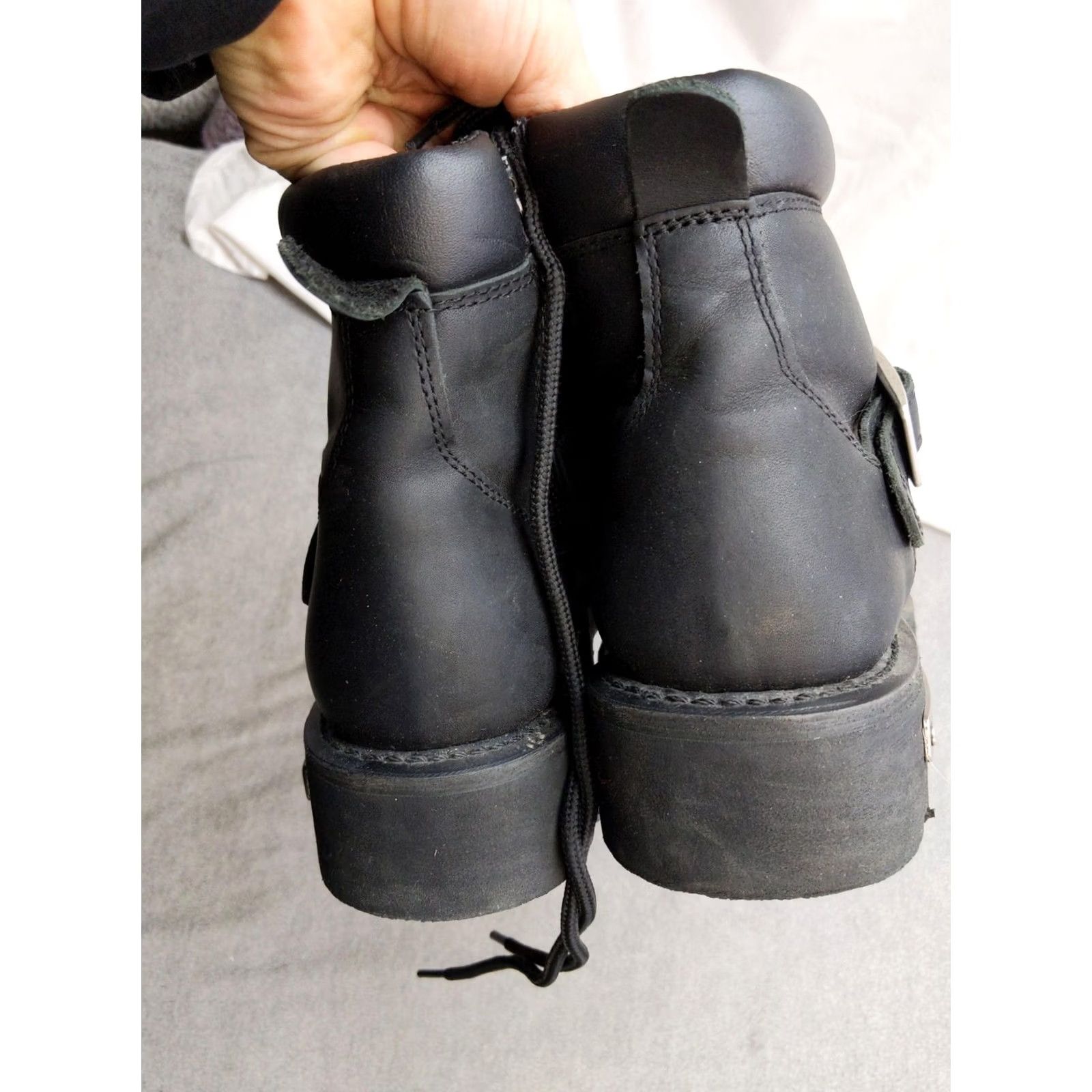Vintage Ride Tecs Boots Womens Size 9 Black Leather 8143 Motorcycle Biker Riding Lace Up Size US 9 / IT 39 - 5 Thumbnail