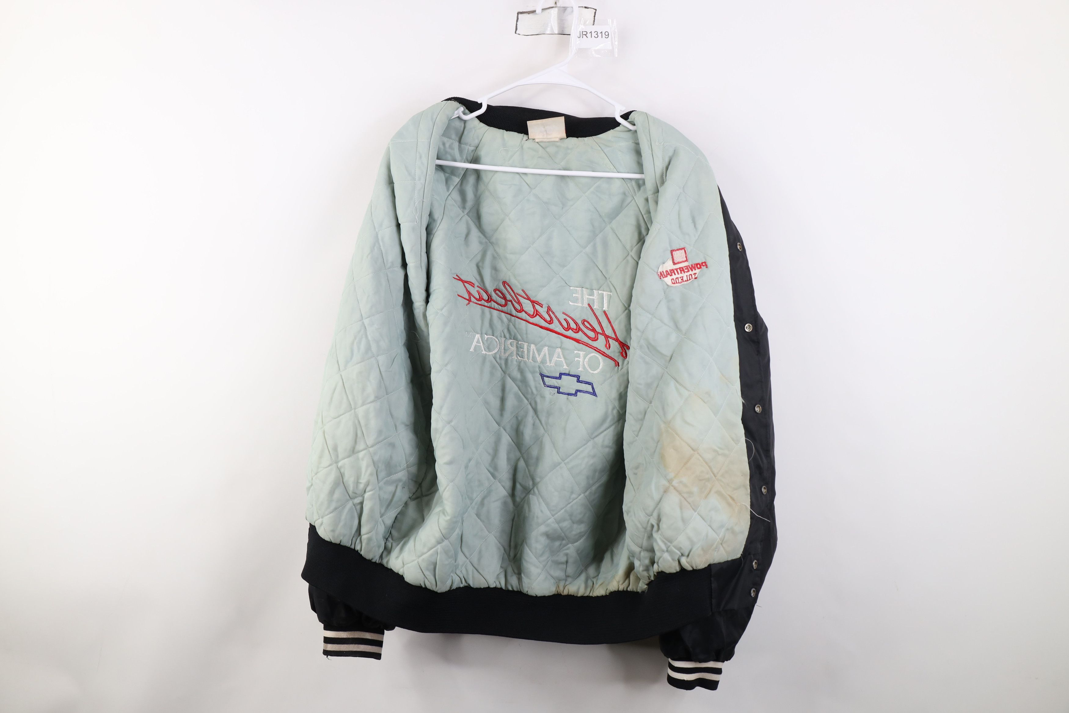 Vintage Vintage 90s America GM General Motors Satin Bomber Jacket Size US L / EU 52-54 / 3 - 12 Thumbnail