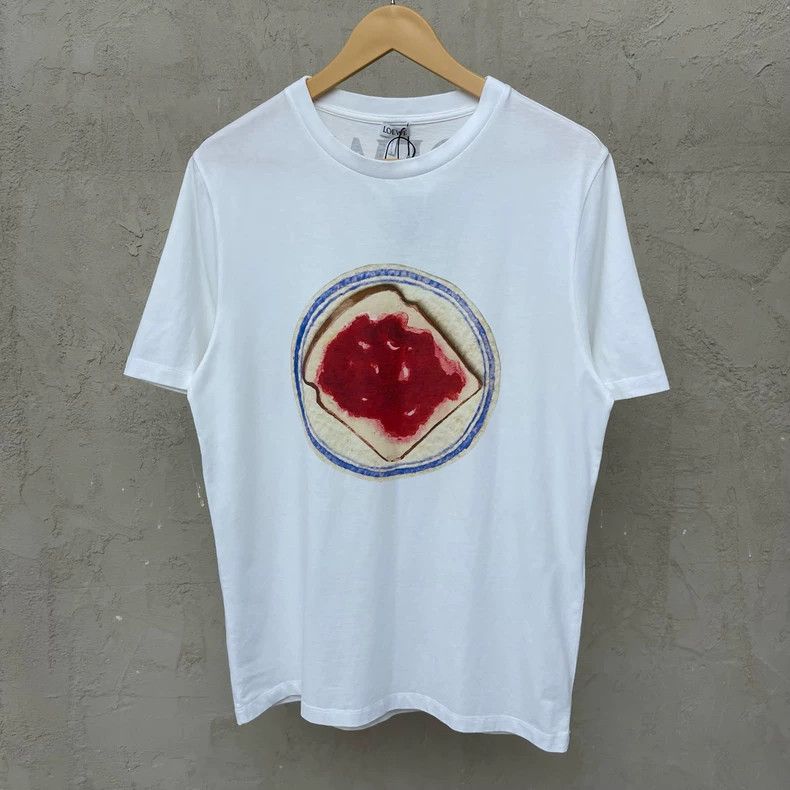 Loewe LOEWE White jam toast Logo short sleeve T-shirt Size S / US 4 / IT 40 - 2 Thumbnail