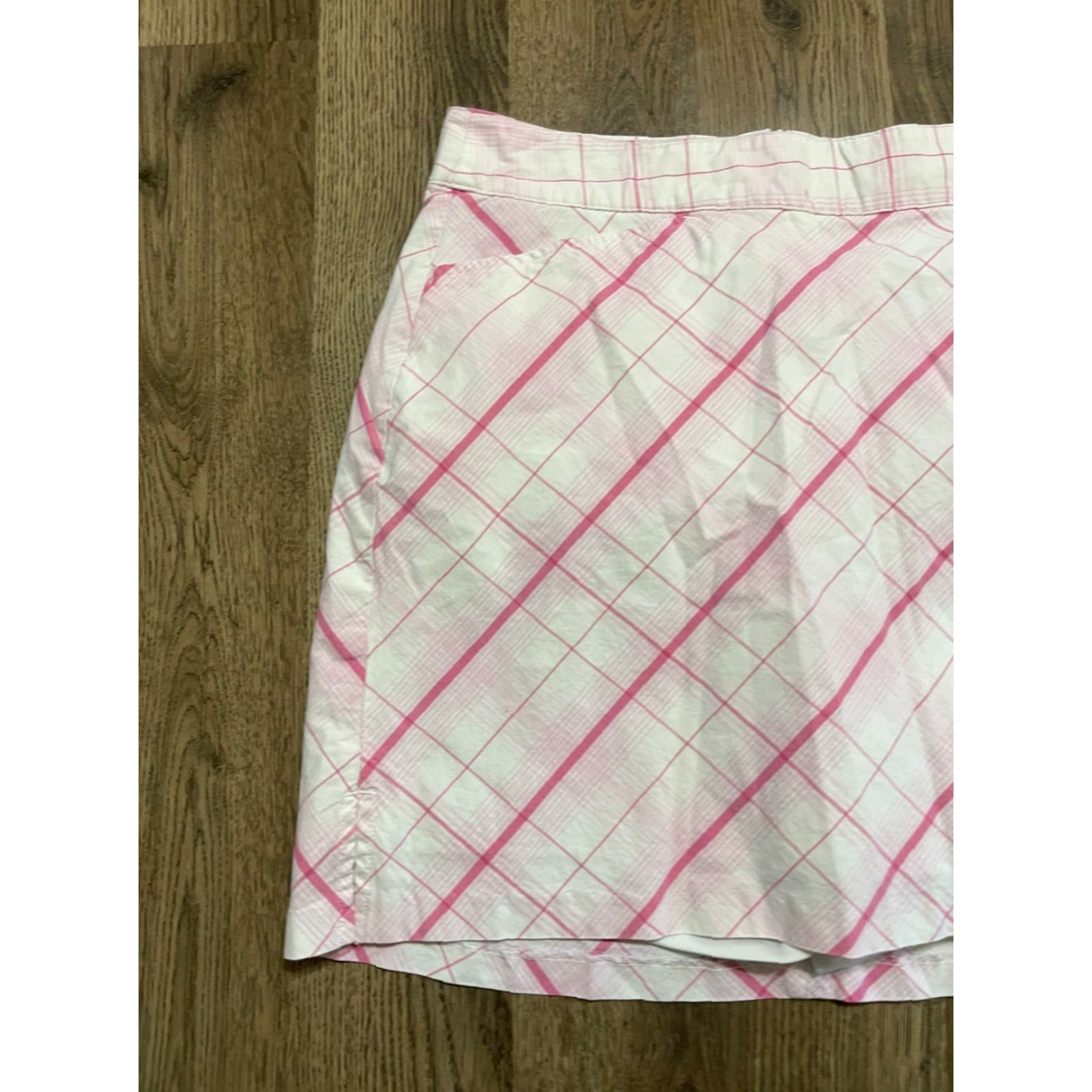 Vintage Lady Hagen Skirt Skort, Women's 8, Pink White, Breast Cancer, Regular, Short, Casual, Fall Spring Summer, Womens, Skirt, Lady Hagen Size 30" / US 8 / IT 44 - 3 Thumbnail