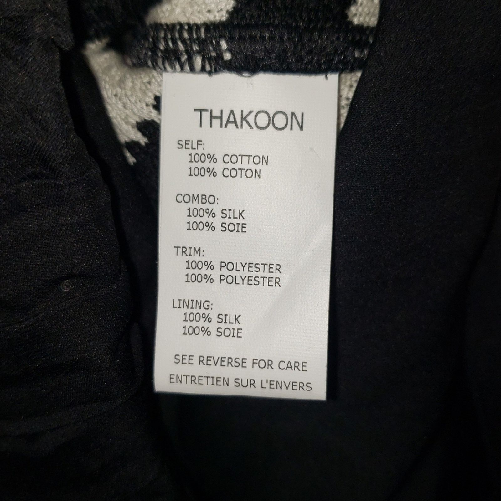 THAKOON EUC Thakoon black and white cotton/silk midi dress. SZ 0 Size XS / US 0-2 / IT 36-38 - 14 Thumbnail