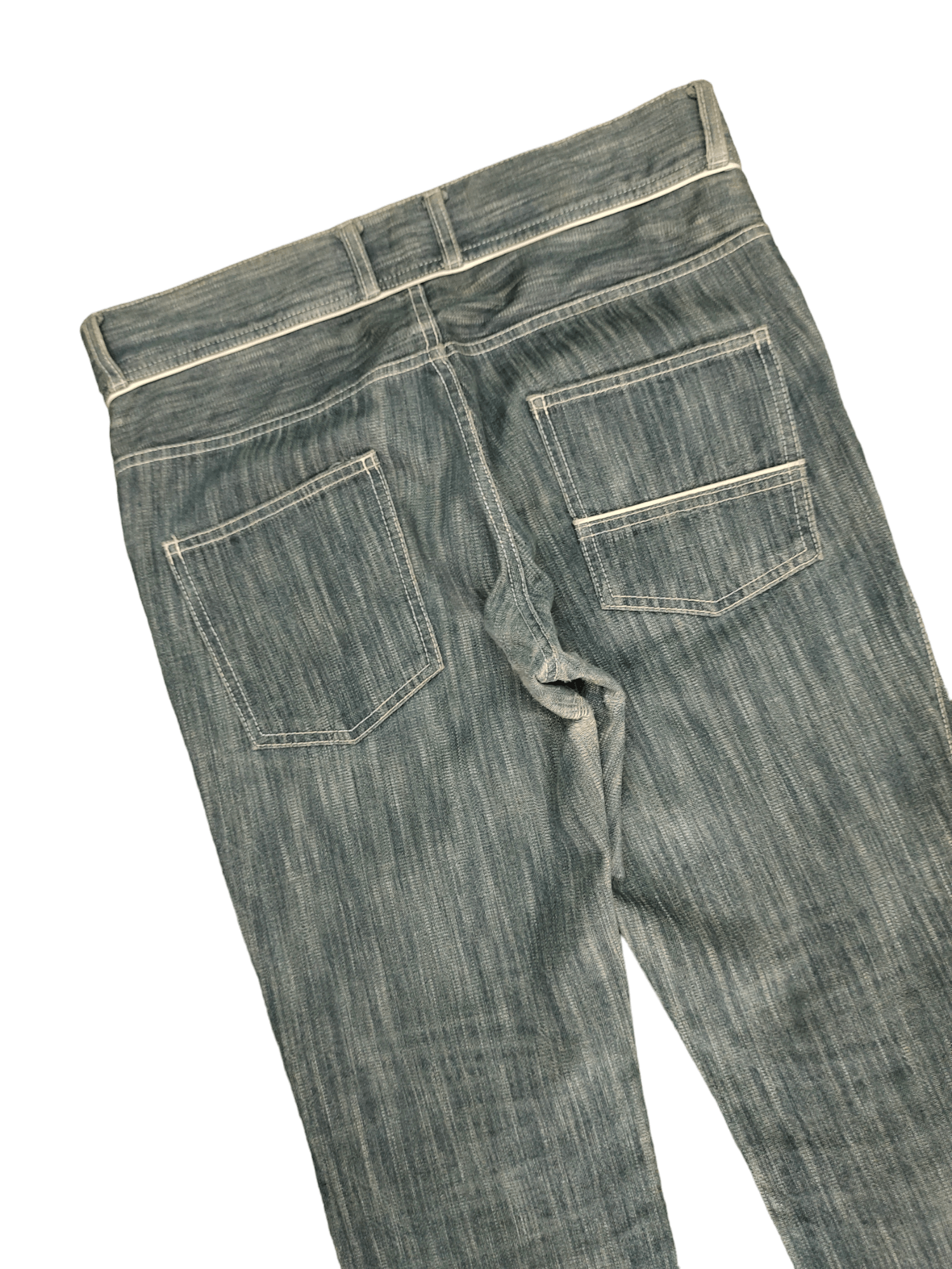 If Six Was Nine Flare Jeans Body Butter Distress Faded Boot Cut Y2k Mudmax Size US 33 - 15 Thumbnail