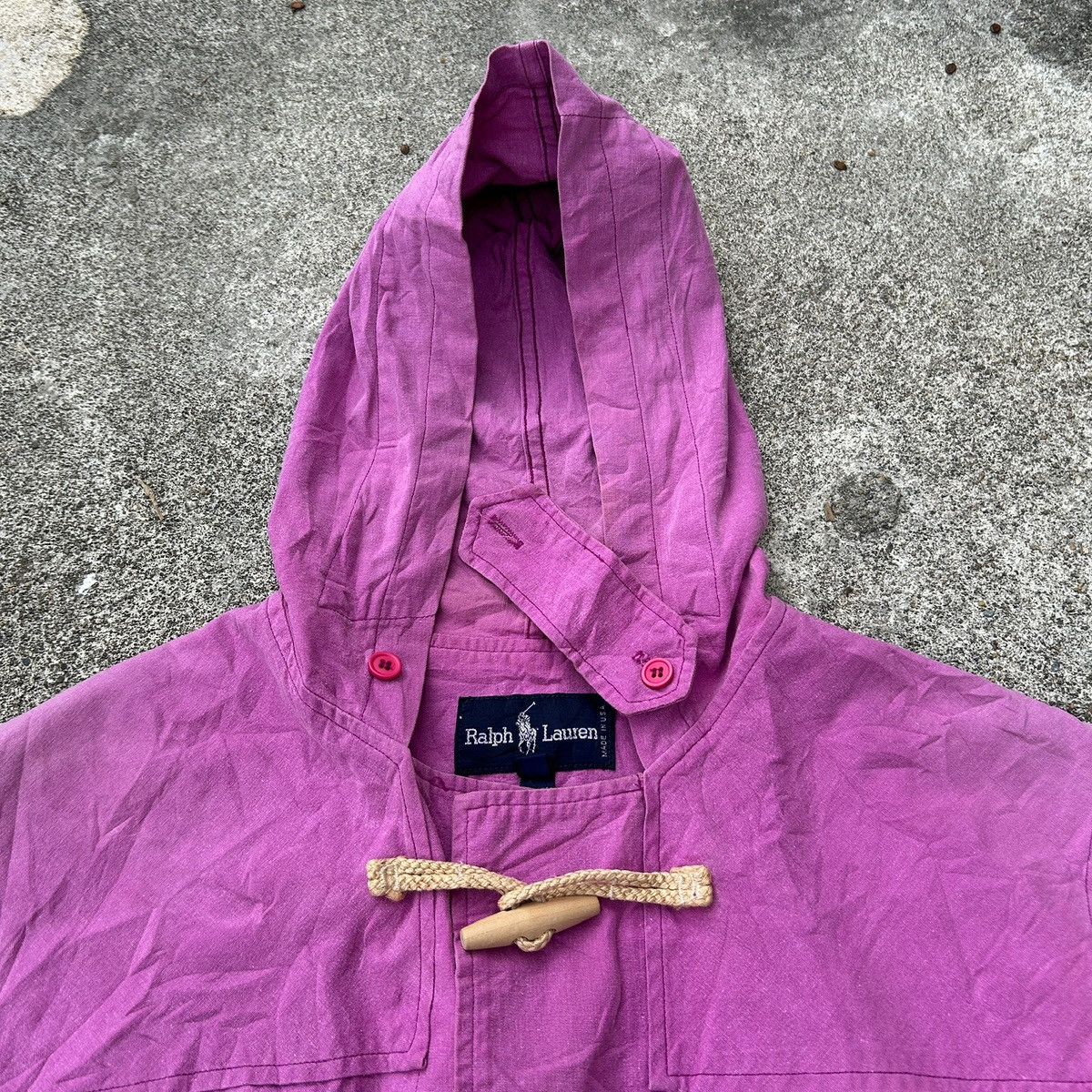 RRL Ralph Lauren Vintage 80s-90s Polo Ralph Lauren Toggle Hoodie Sun Faded Size US L / EU 52-54 / 3 - 10 Thumbnail