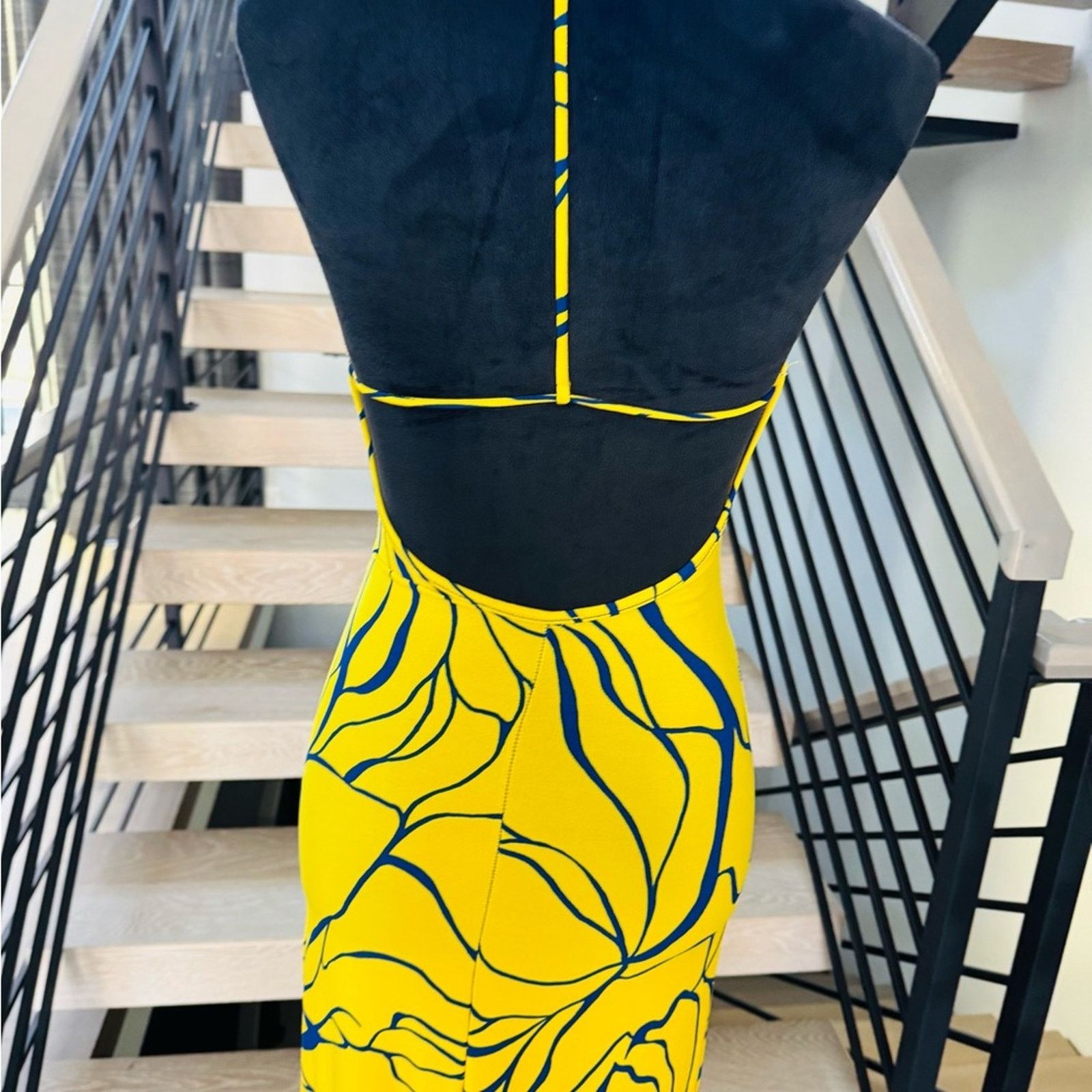 Other Fitted Maxi Summer Elegant Yellow Blue Floral Dress size XS Size XS / US 0-2 / IT 36-38 - 11 Thumbnail