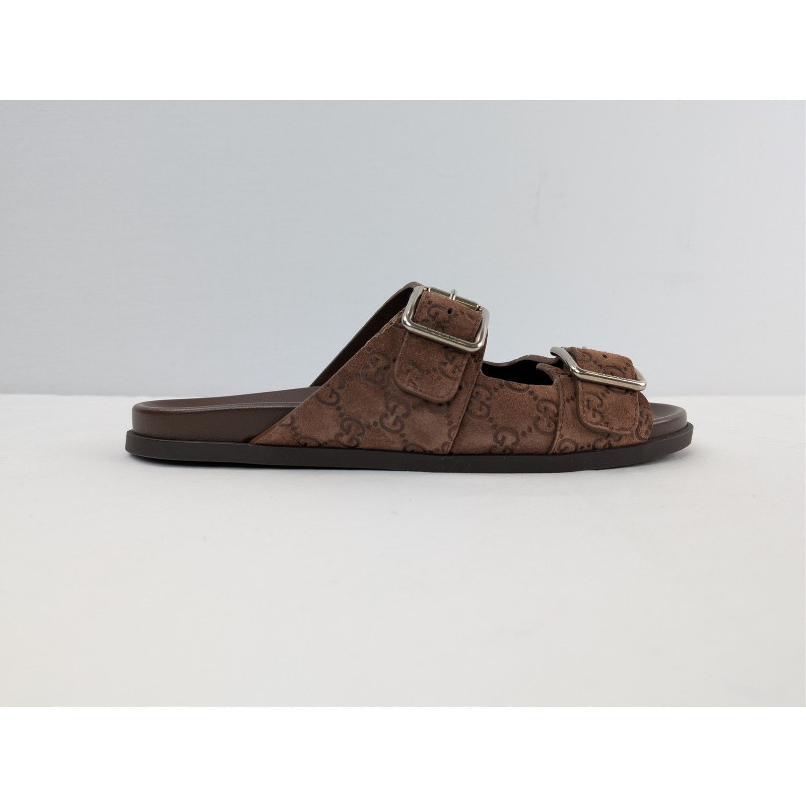 Gucci o1rshd1 Leather Slide Sandals in Brown Size US 11.5 / EU 44-45 - 4 Thumbnail