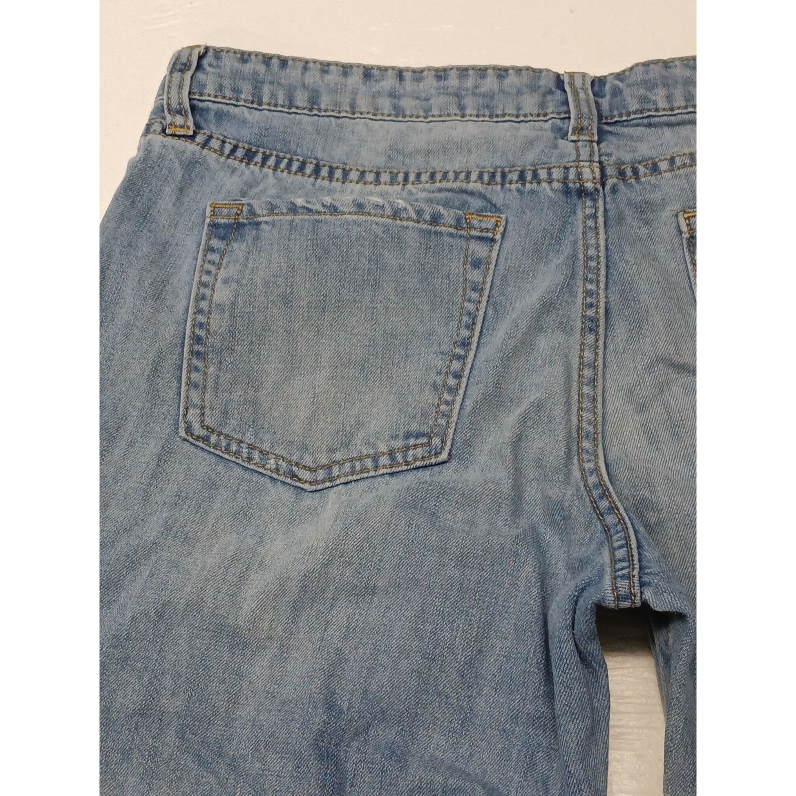 Gap Gap Sexy Boyfriend (10) Relaxed Fit Ripped Blue Denim Jeans Size 32" / US 10 / IT 46 - 9 Thumbnail