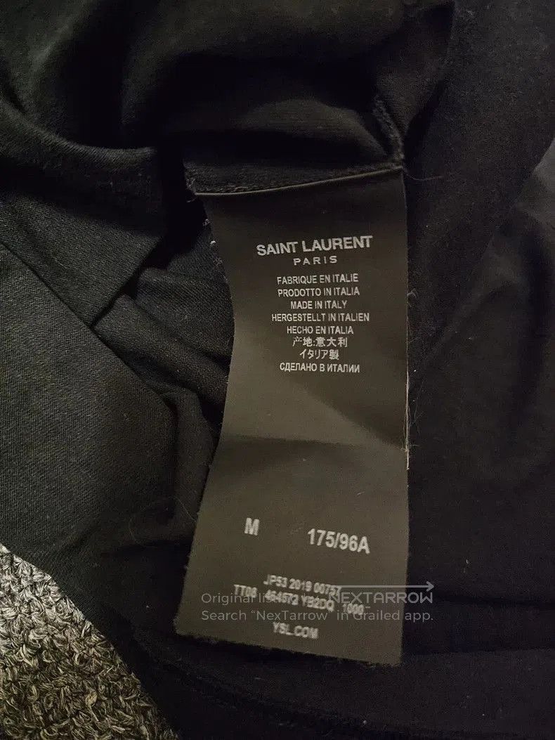 Saint Laurent Paris Saint Laurent Black Short Sleeve T. Size US S / EU 44-46 / 1 - 5 Thumbnail