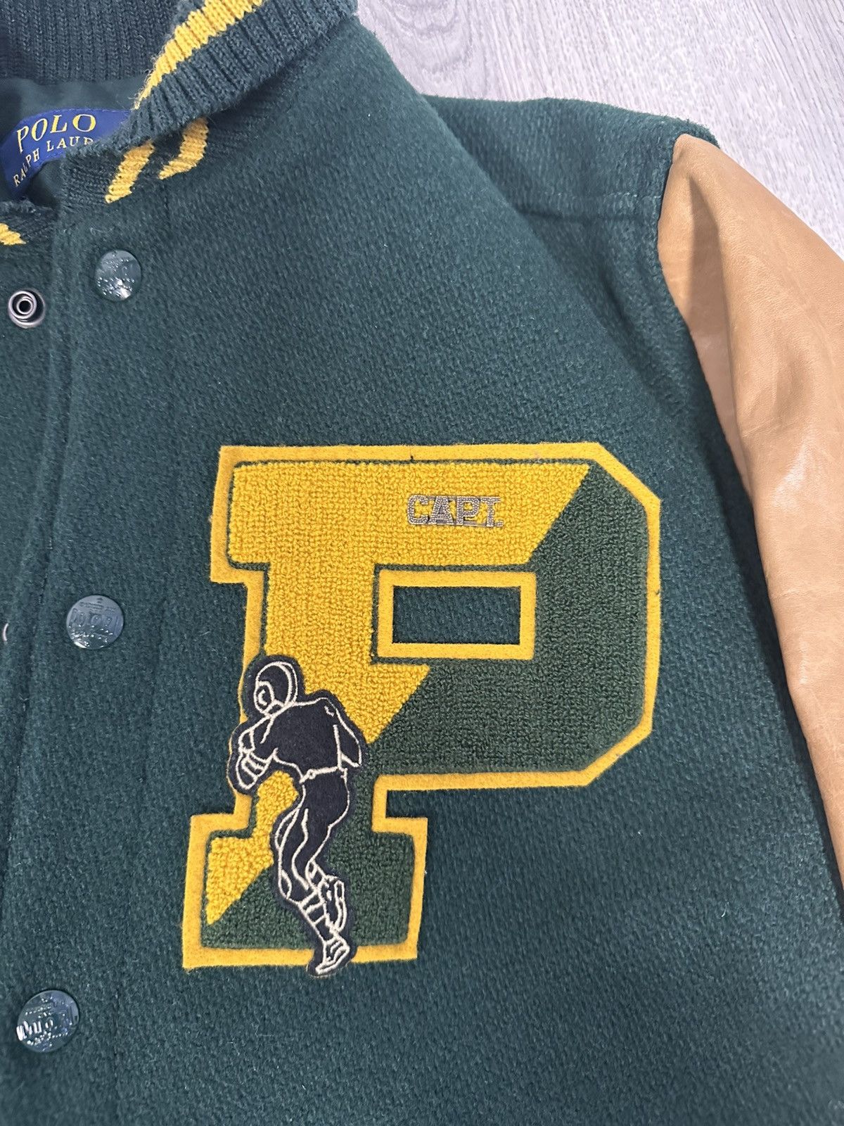 Polo Ralph Lauren Polo Ralph Lauren Leather Letterman Varsity Size US S / EU 44-46 / 1 - 2 Thumbnail