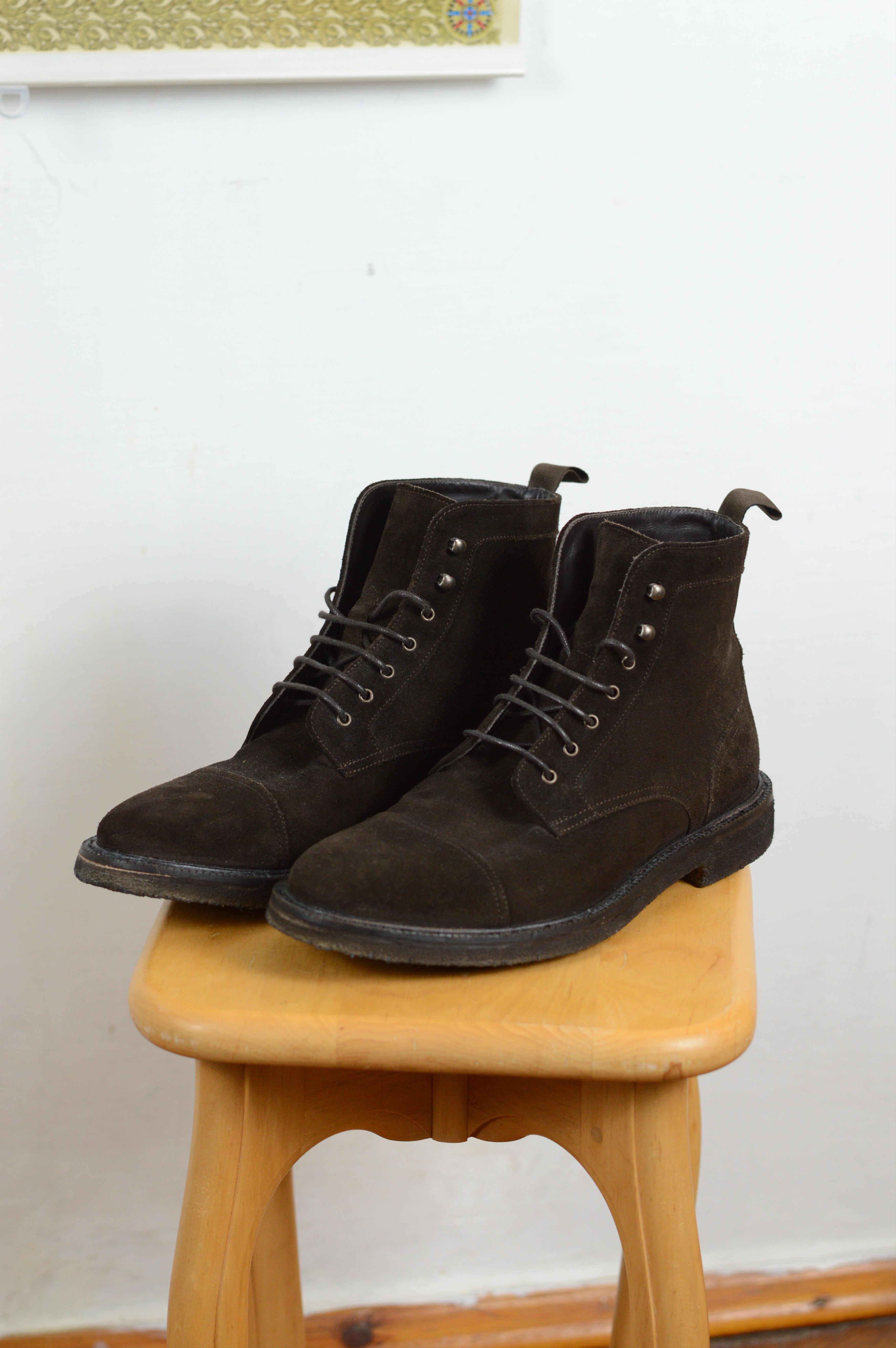 image of Suitsupply Suede Boots in Brown, Men's (Size 10)