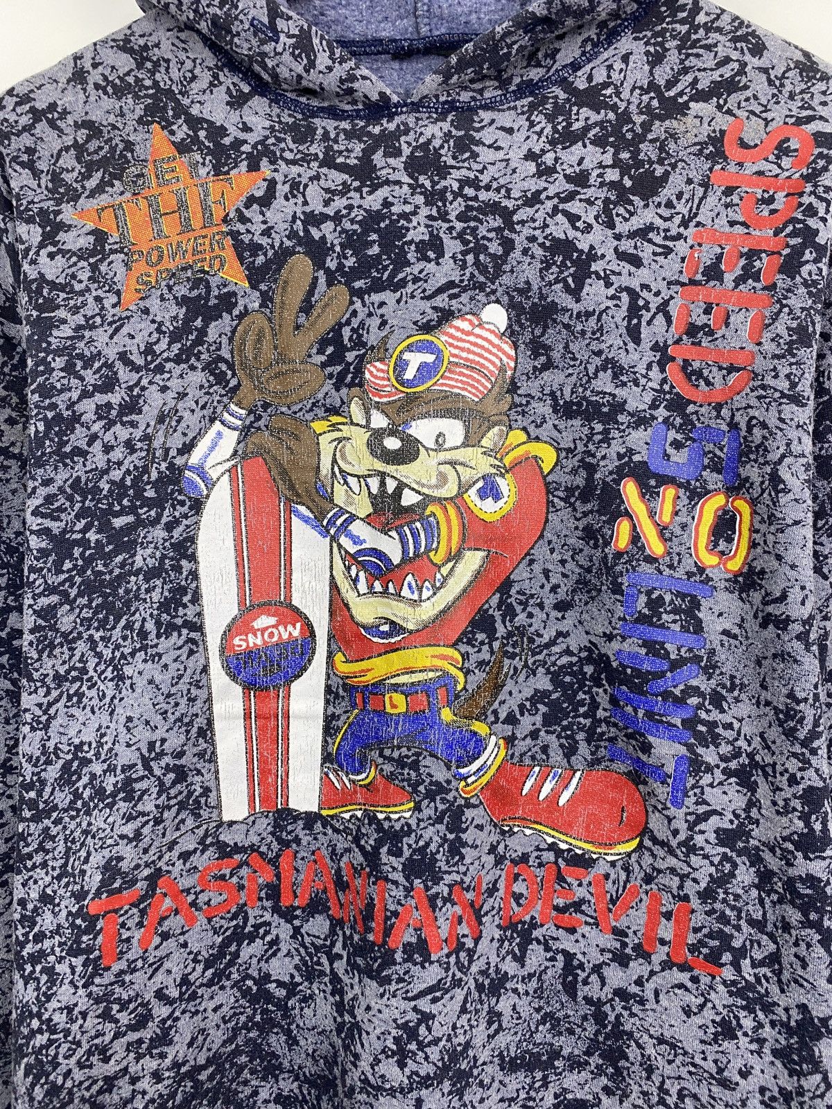 Warner Bros 🇺🇸 Vintage 90s Taz Snowboard Looney Tunes Hoodie Y2K Rare Size US M / EU 48-50 / 2 - 4 Thumbnail