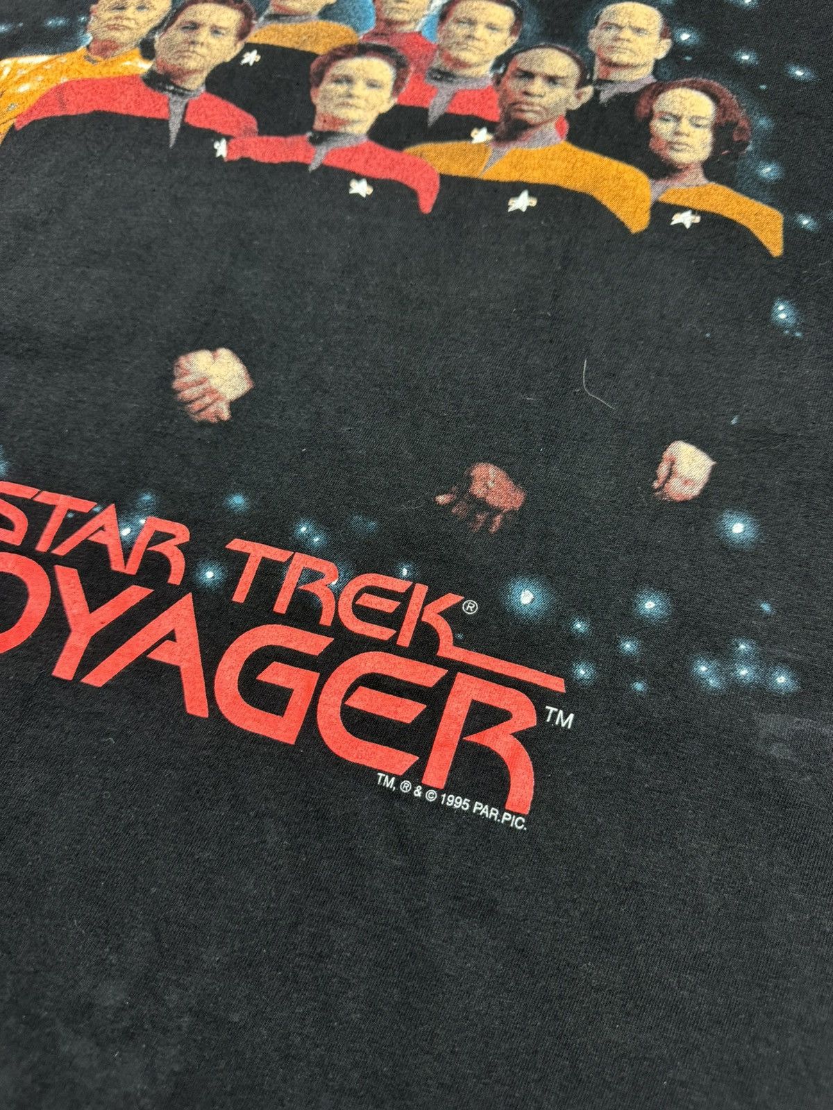 Band Tees × Vintage Rare vintage Star Trek voyager 1995 T-shirt y2k black Size US L / EU 52-54 / 3 - 3 Thumbnail