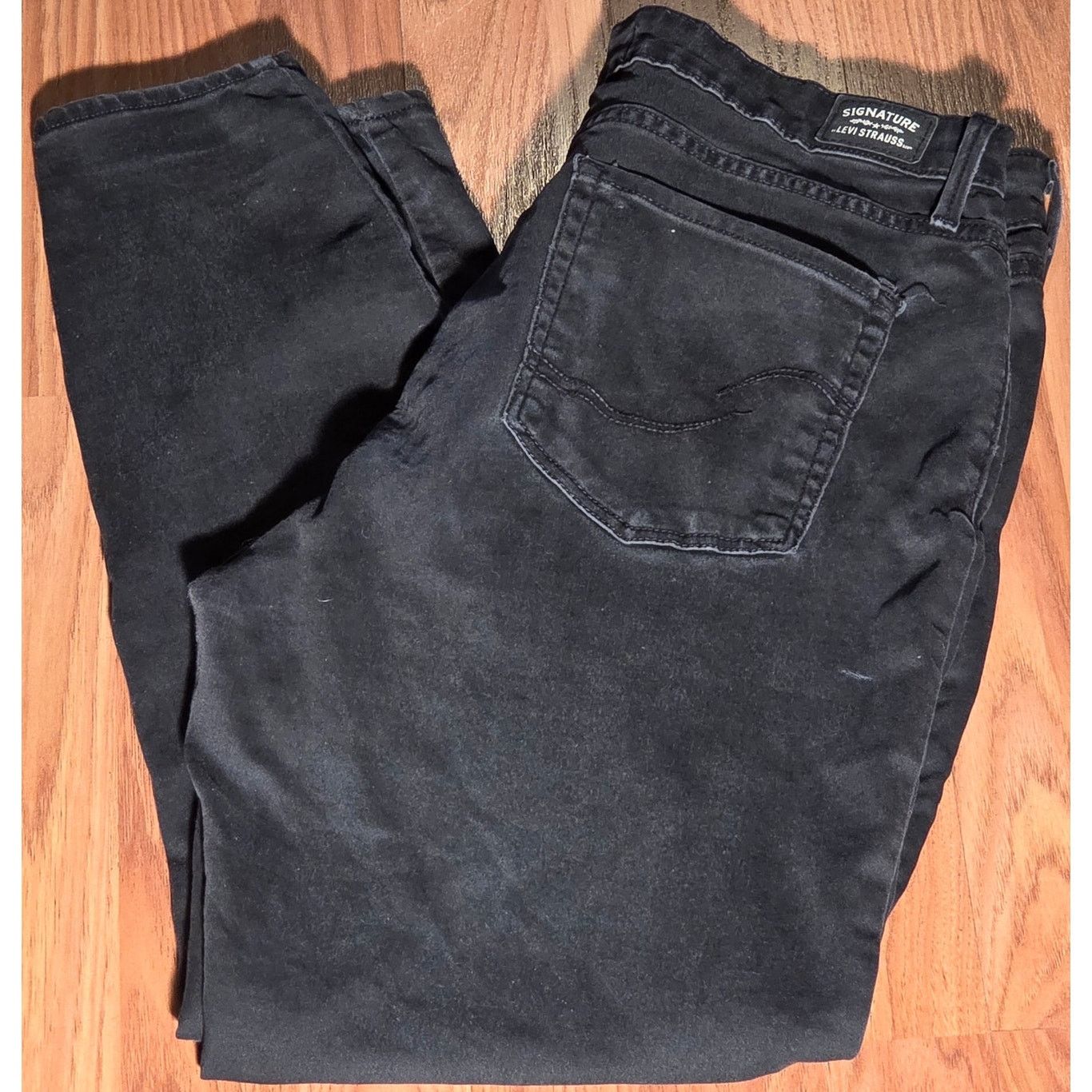 Levi's Levi's Signature Mid Rise Skinny Black Jeans 32x30 Size 32" / US 10 / IT 46 - 2 Thumbnail