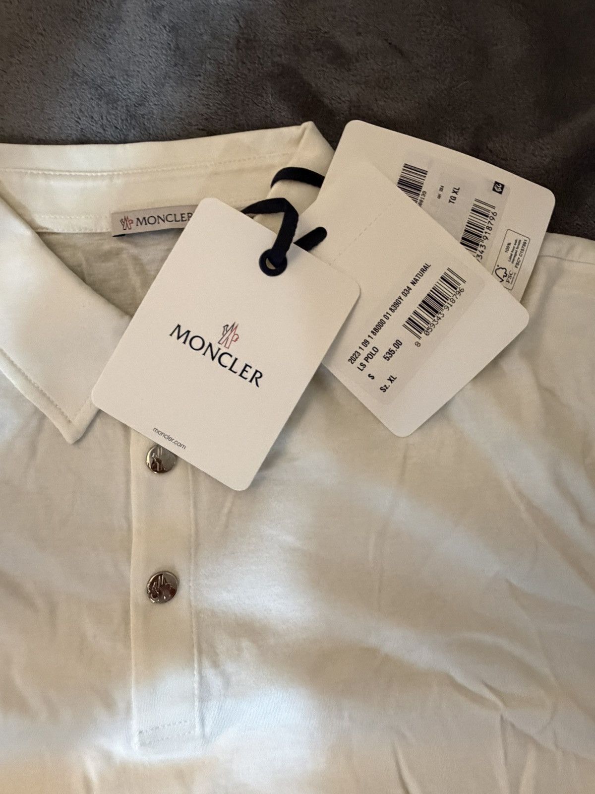 Moncler 2023 LS POLO Size US XL / EU 56 / 4 - 2 Thumbnail