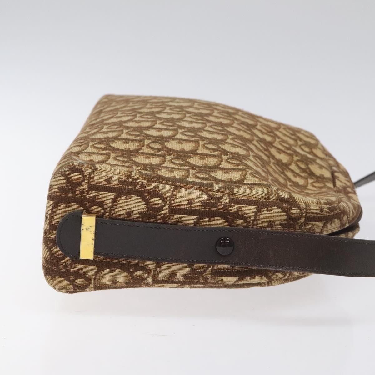 Dior DIOR Trotter Canvas Shoulder Bag Brown Gold Size ONE SIZE - 3 Thumbnail
