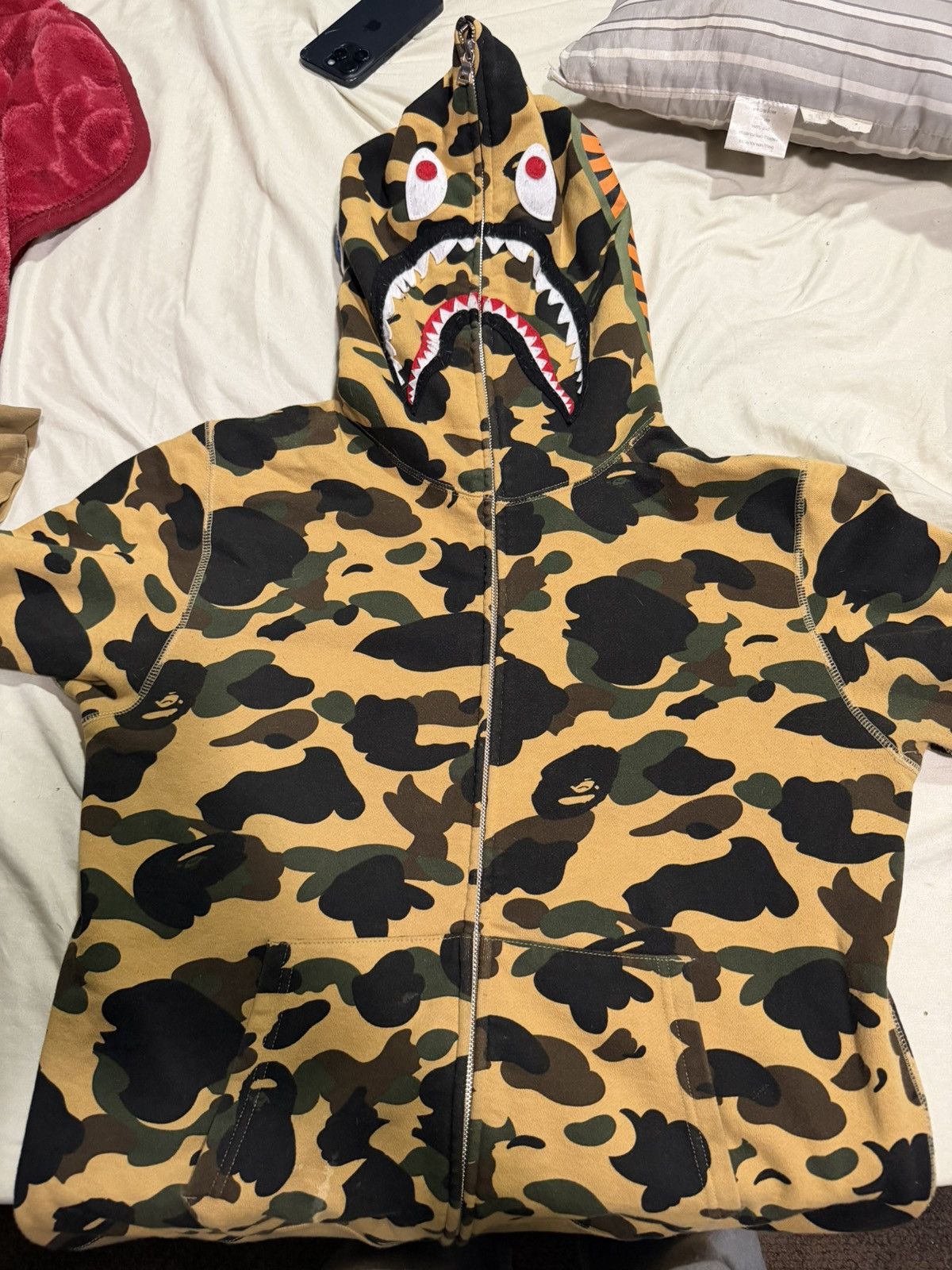 Bape Bape 1st yellow camo zip up hoodie Size US XL / EU 56 / 4 - 3 Thumbnail