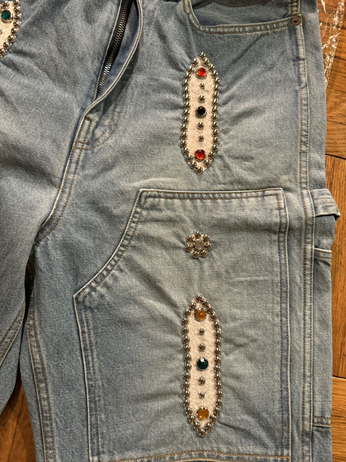 Kapital Kapital Studded Gem Denim Shorts Size US 32 / EU 48 - 9 Thumbnail