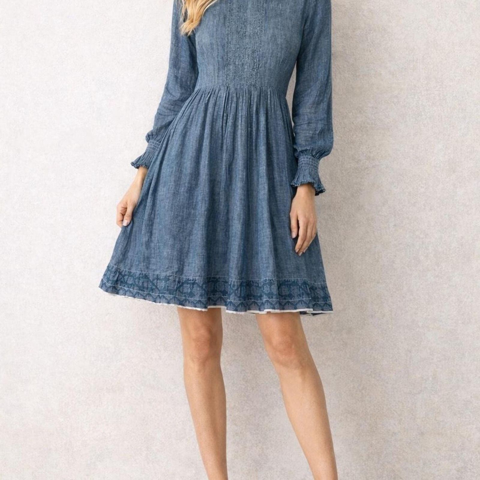 Other Blue fine Italian linen Dress Size XS / US 0-2 / IT 36-38 - 3 Thumbnail