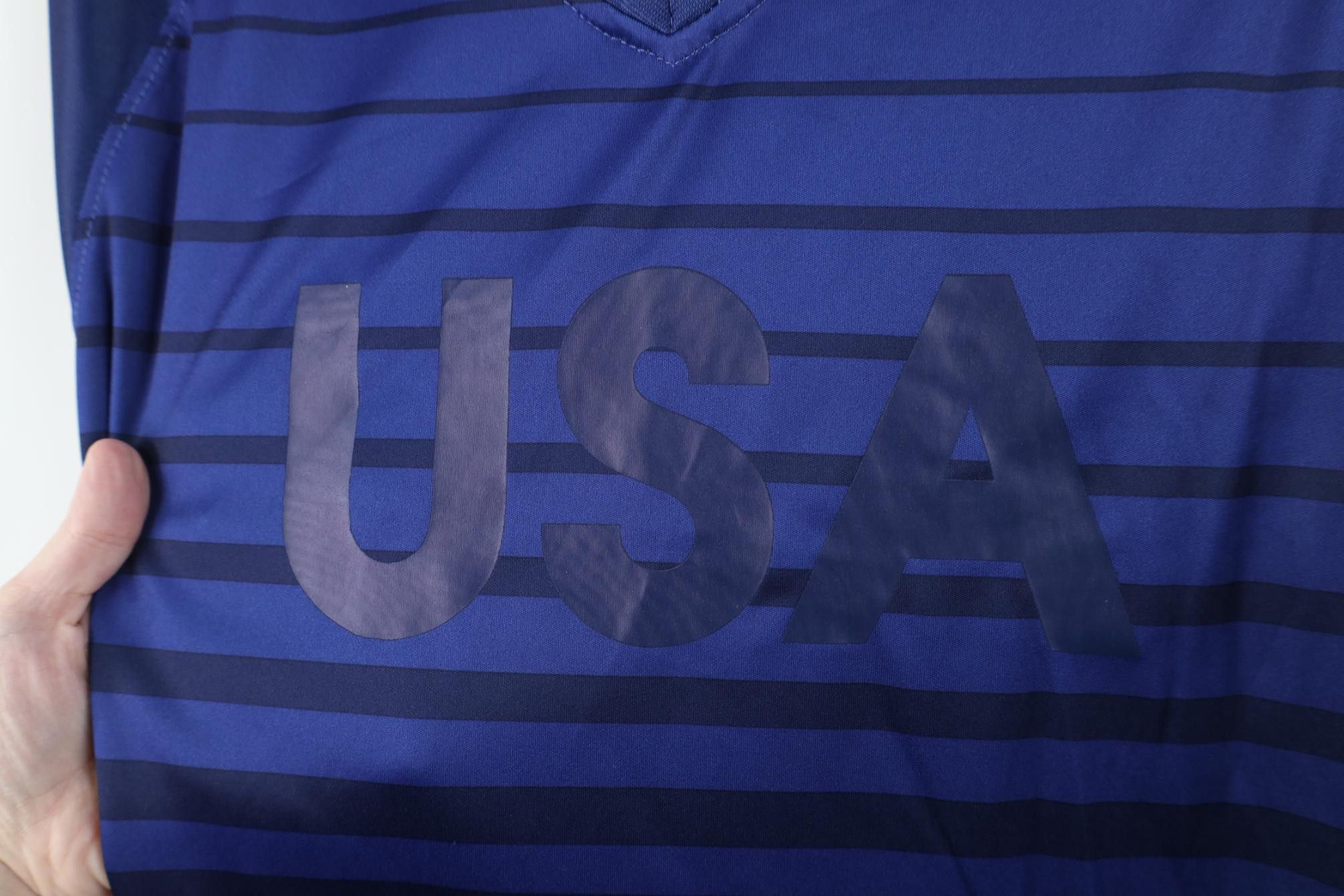 Vintage Vintage Y2K Mitre USA Striped Soccer Jersey Blue Football Size US S / EU 44-46 / 1 - 4 Thumbnail