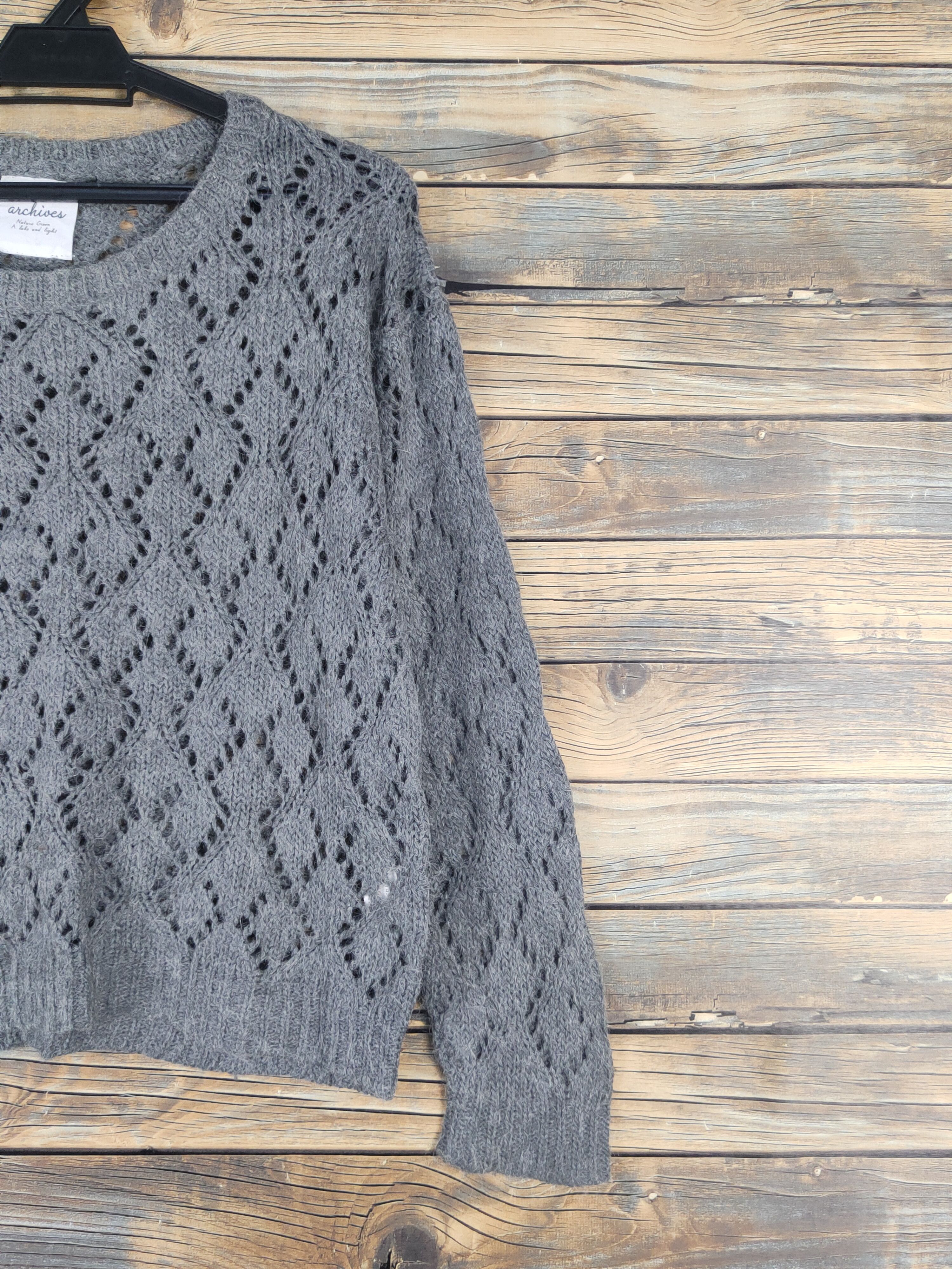 Vintage Archives Crochet MeshNet Knitwear Sweatshirts #W1277 Size US S / EU 44-46 / 1 - 5 Thumbnail