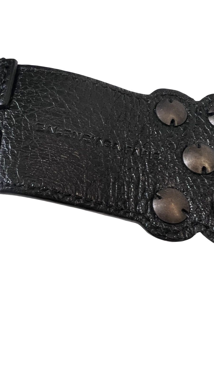 Balenciaga Balenciaga Black Agneau Triple Stud Leather Bracelet NWT Size ONE SIZE - 14 Thumbnail