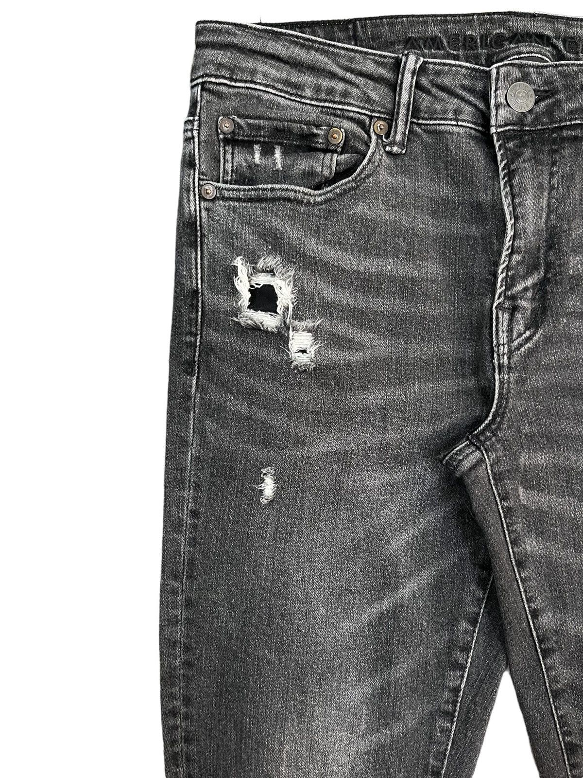 14th Addiction Vintage Japanese Brand Trash Deep Dark Black Distressed Jean Size US 32 / EU 48 - 8 Thumbnail