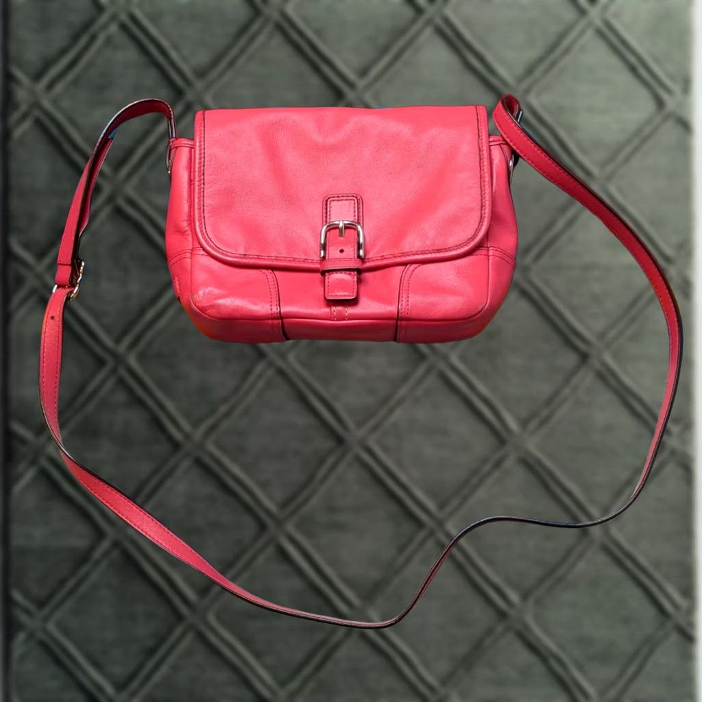 Coach Coach Hadley Crossbody Purse Medium Leather Pink Shoulder Strap Womens Size ONE SIZE - 1 Thumbnail