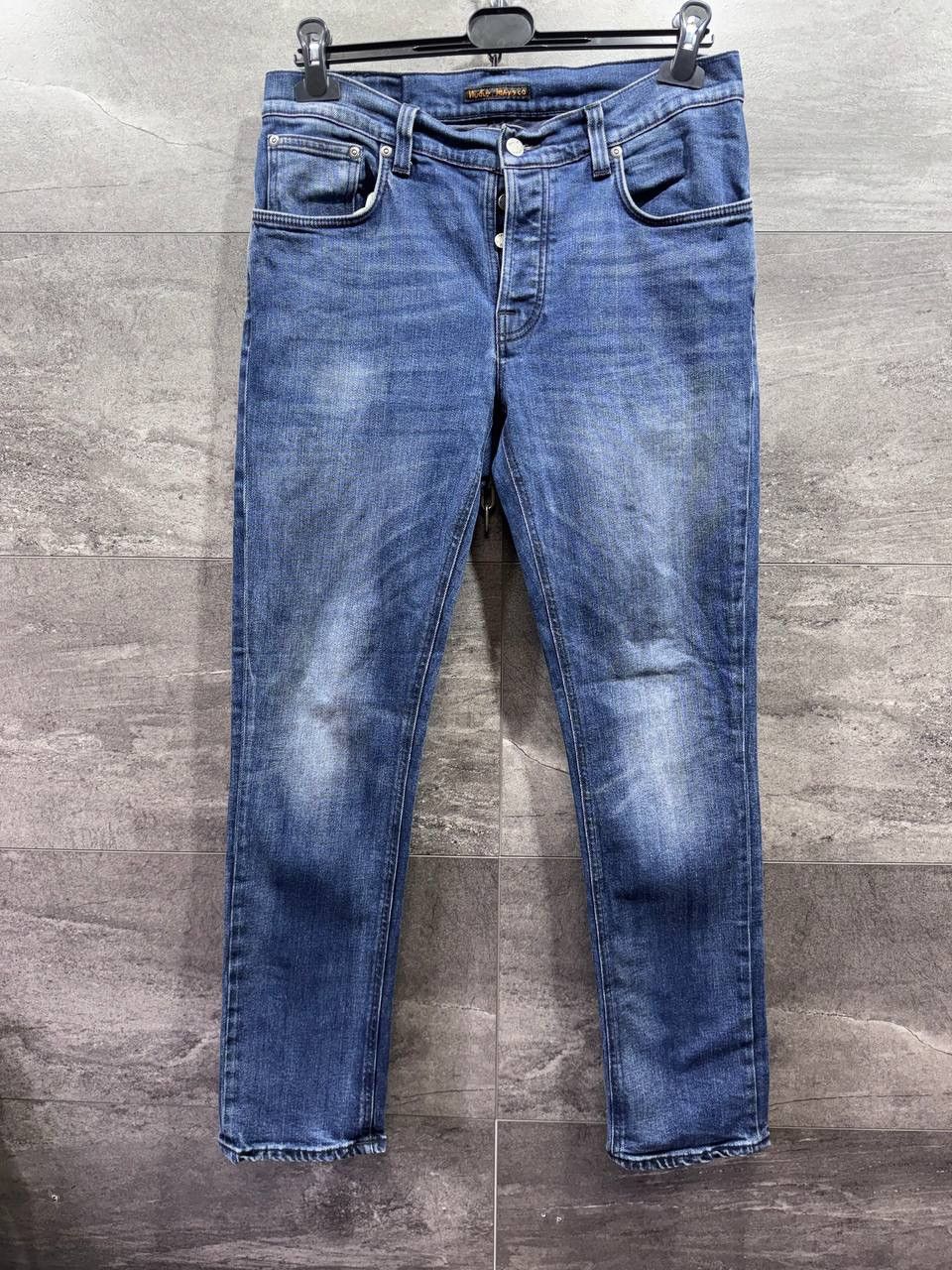 Nudie Jeans Nudie Jeans Co Men’s Slim Fit Blue Denim Jeans Faded Wash Size US 34 / EU 50 - 1 Thumbnail