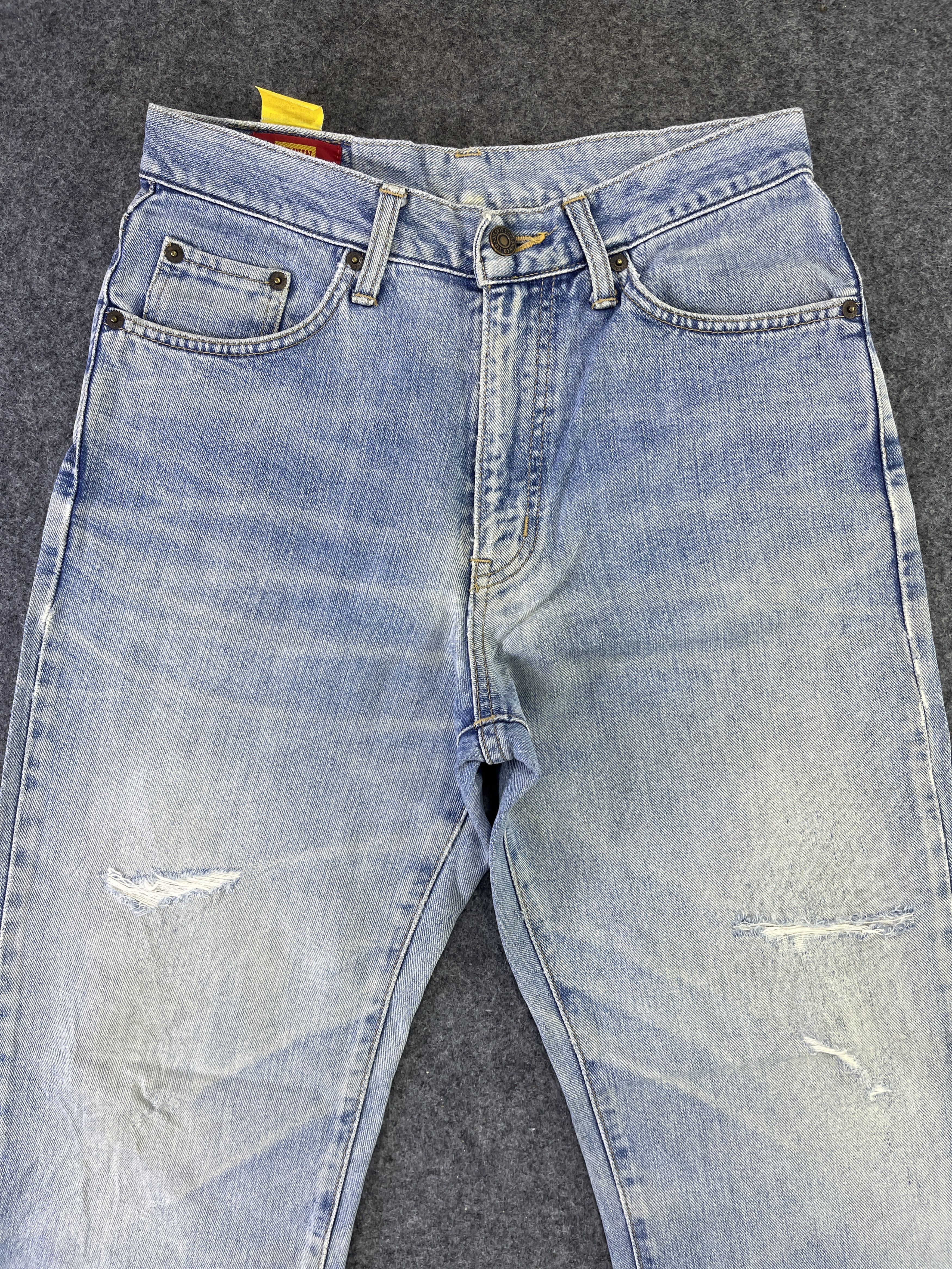 Edwin Edwin 604 Light Wash Jeans Distressed Denim - J903 Size US 29 - 3 Thumbnail